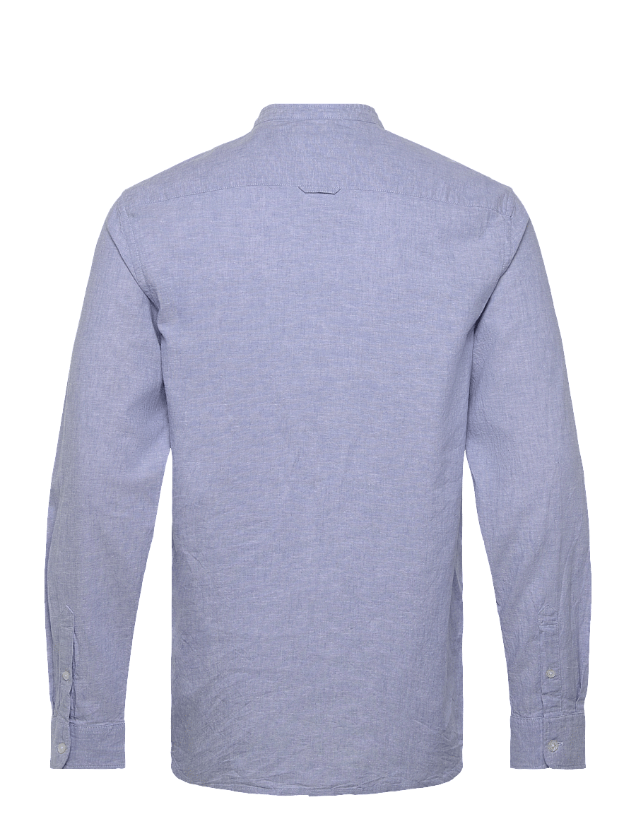Tommy Jeans - TJM LINEN MIX BAND COLLAR SHIRT - leinenhemden - colorado blue - 2