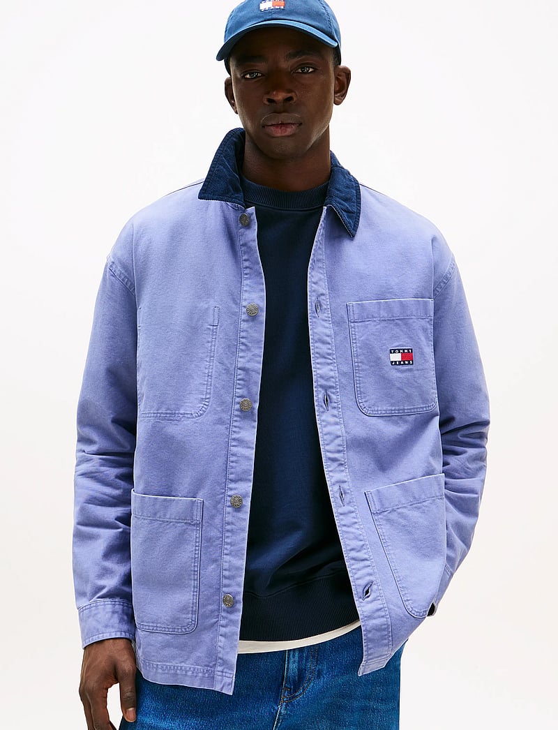 Tommy Jeans - TJM CANVAS CORD OVERSHIRT EXT - fløjlsskjorter - blue moment - 0