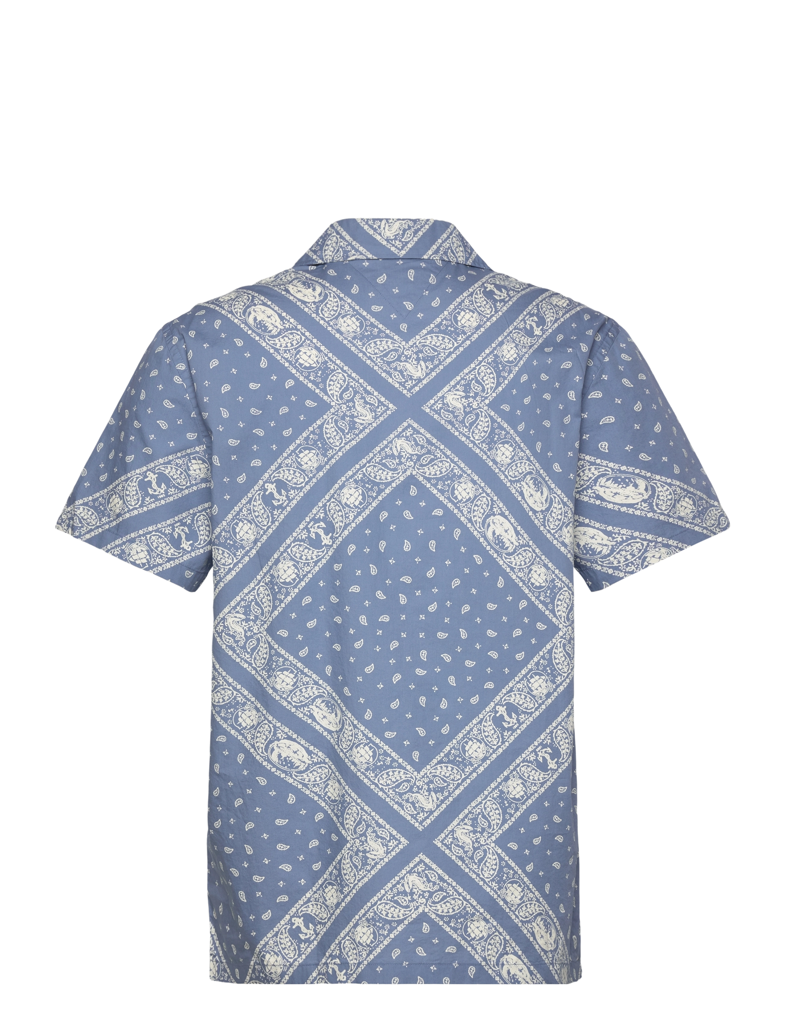 Tommy Jeans - TJM REG AOP SS SHIRT EXT - kurzarmhemden - colorado blue bandana aop - 1