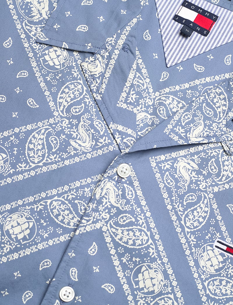 Tommy Jeans - TJM REG AOP SS SHIRT EXT - marškiniai trumpomis rankovėmis - colorado blue bandana aop - 3