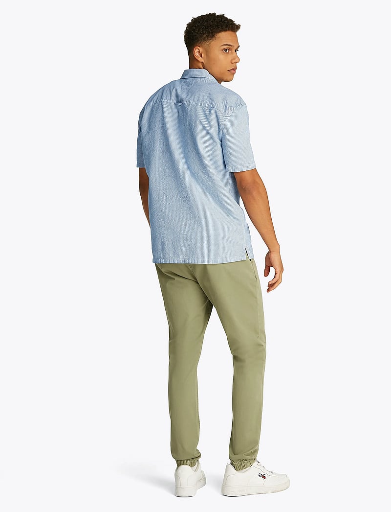 Tommy Jeans - TJM REG SEERSUCKER STP SS SHIRT - kortærmede skjorter - colorado blue stripes - 3