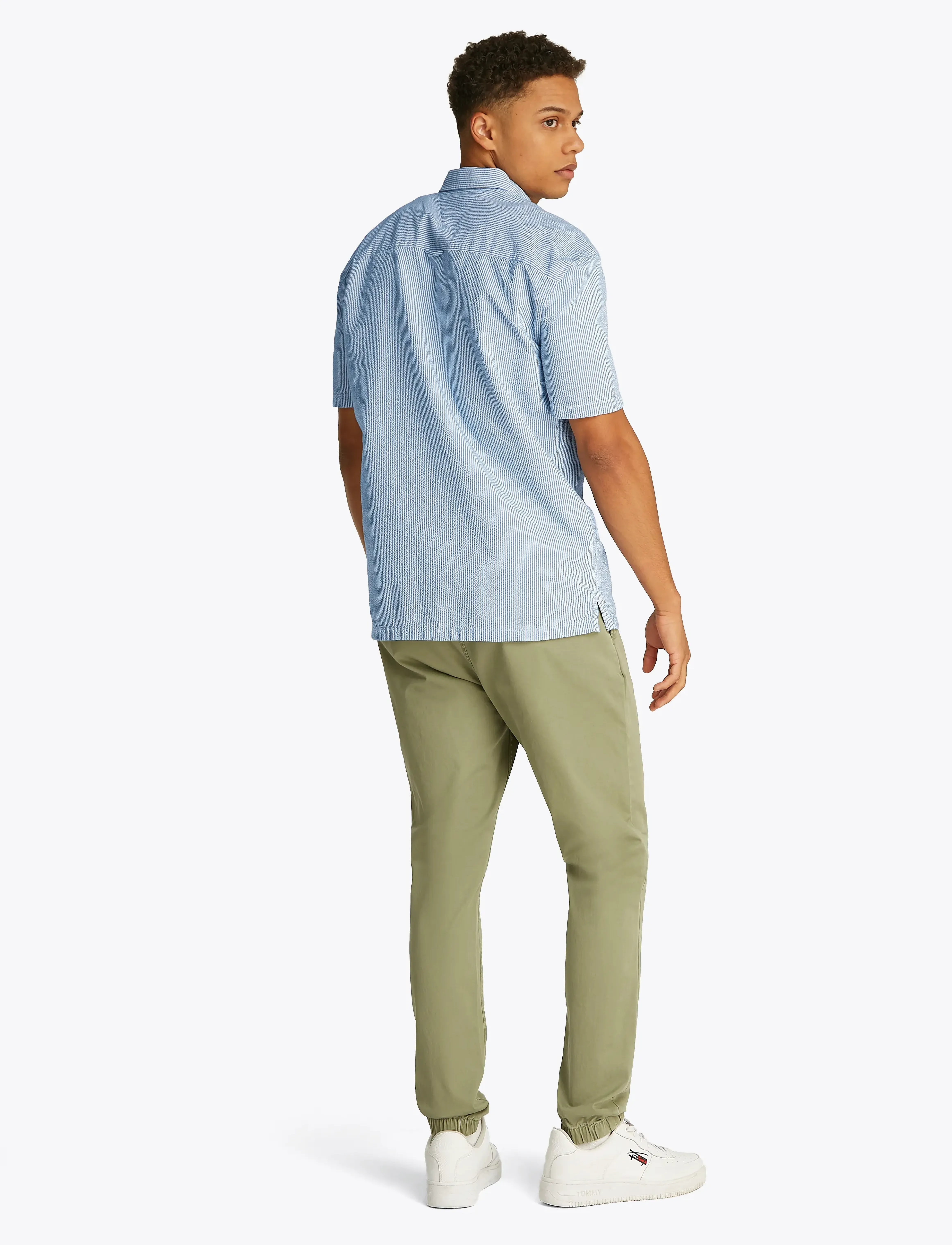Tommy Jeans - TJM REG SEERSUCKER STP SS SHIRT - kortærmede skjorter - colorado blue stripes - 3