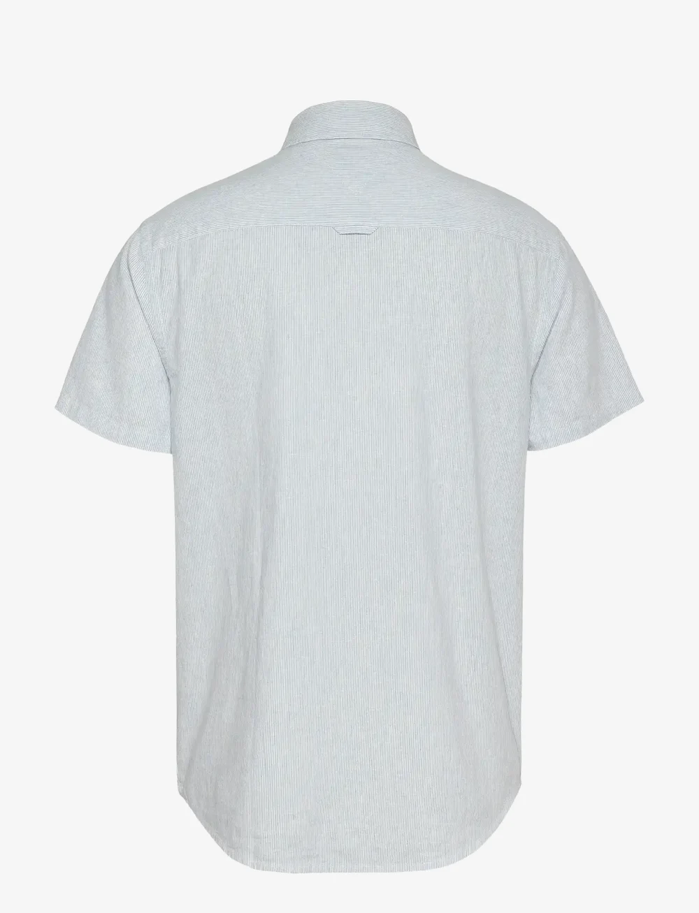 Tommy Jeans - TJM REG LINEN BLEND STP SS SHIRT - randiga skjortor - colorado blue / ecru - 2