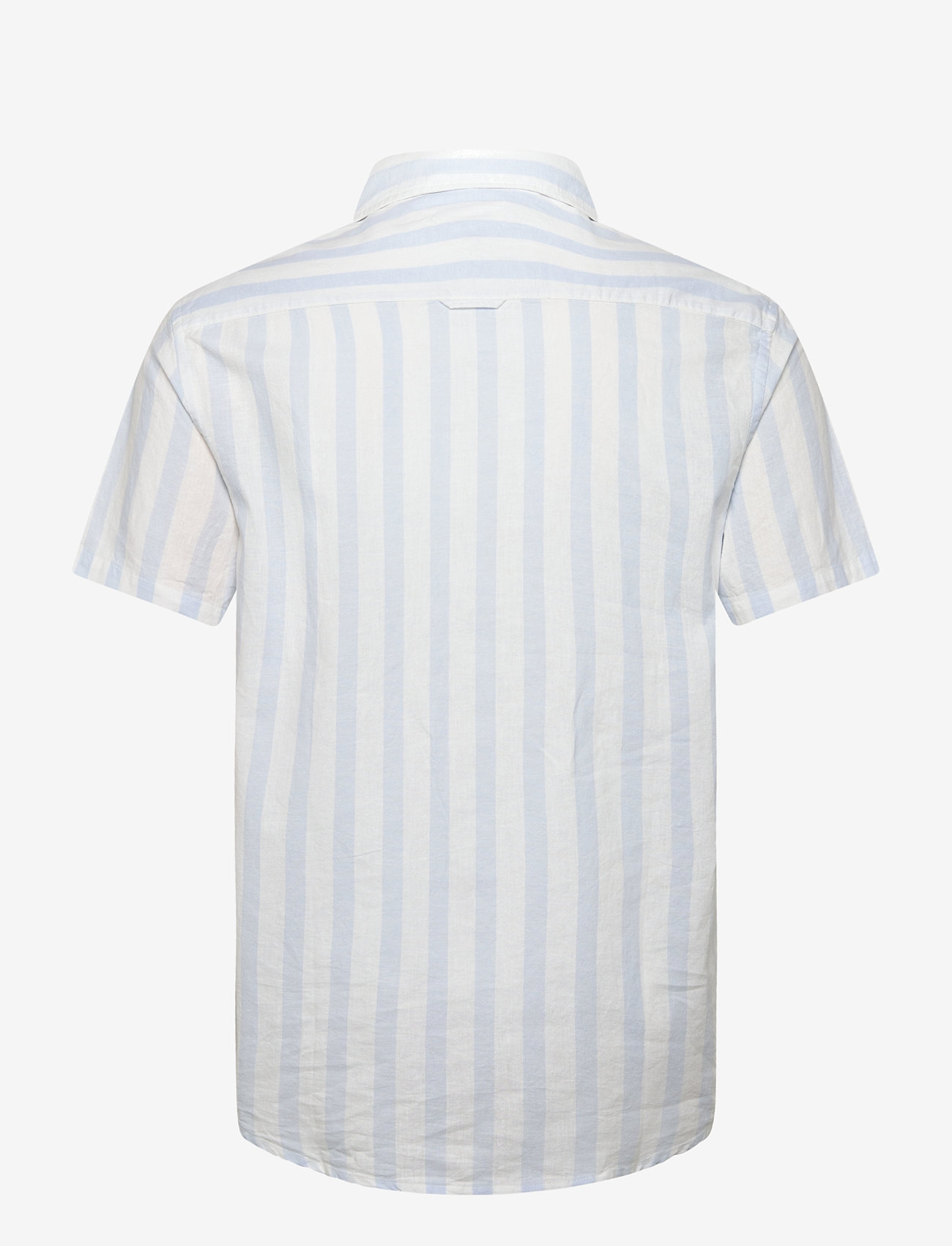 Tommy Jeans - TJM REG LINEN BLEND STP SS SHIRT - triibulised särgid - sweet blue / ecru - 2