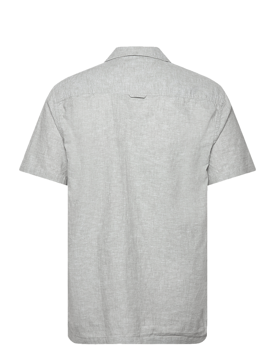 Tommy Jeans - TJM LINEN BLEND CAMP SS EXT - lina krekli - aruba green - 1
