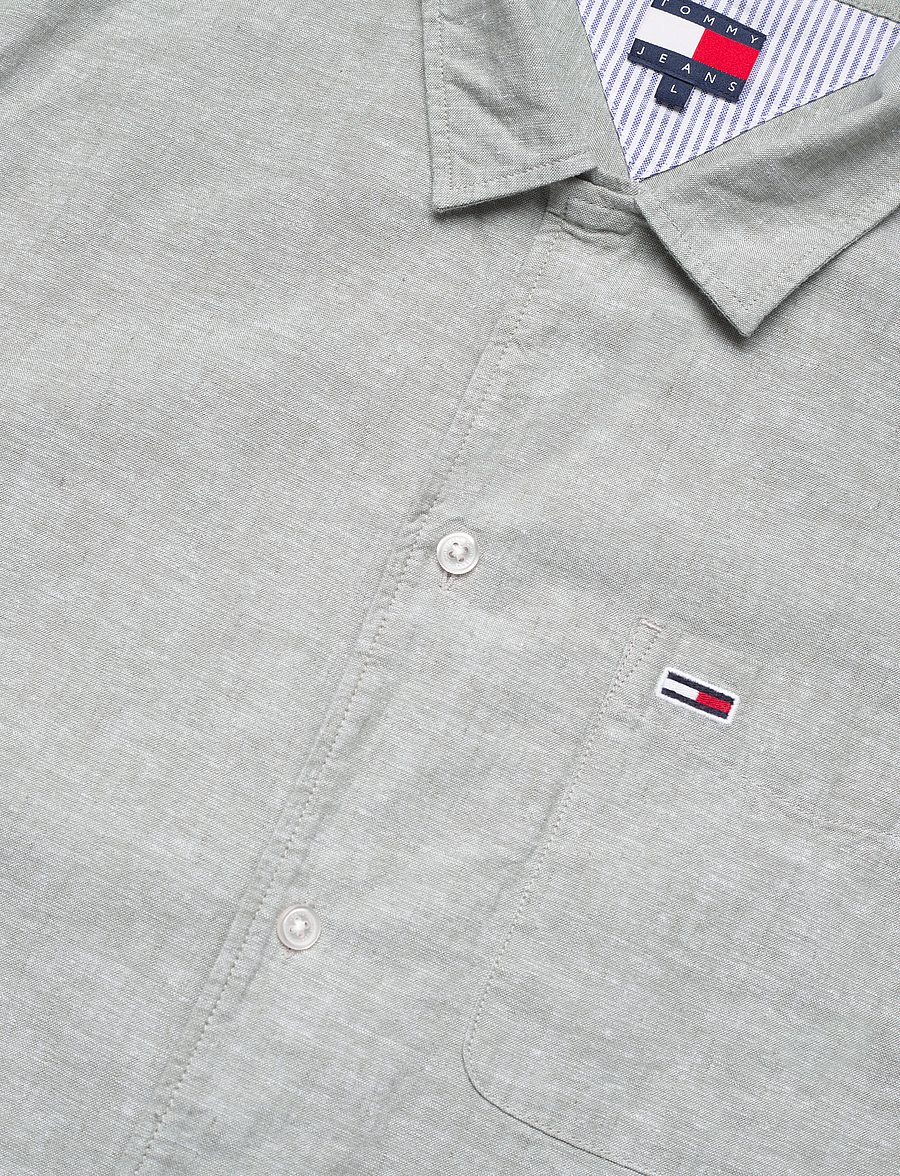 Tommy Jeans - TJM LINEN BLEND CAMP SS EXT - lina krekli - aruba green - 3