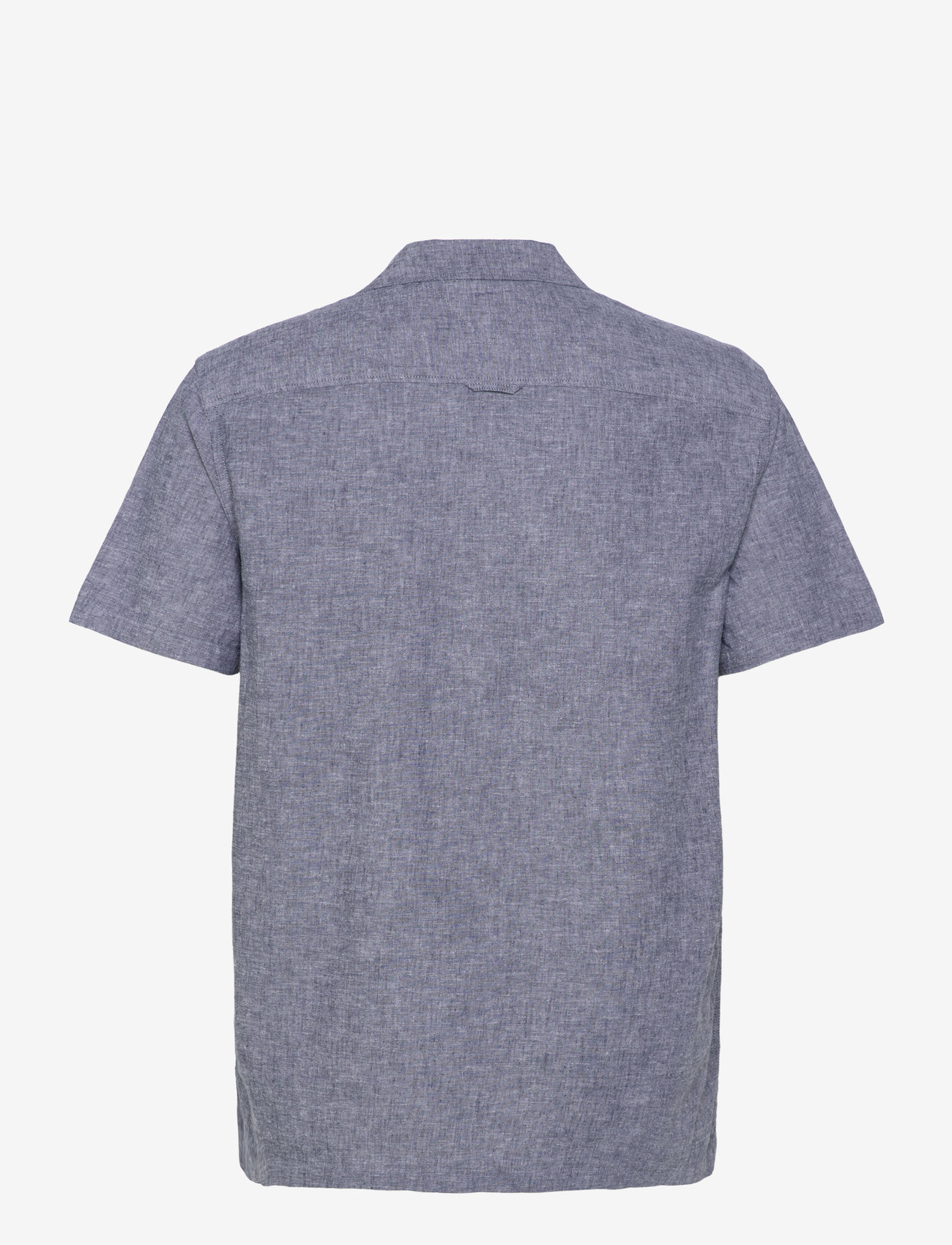 Tommy Jeans - TJM LINEN BLEND CAMP SS EXT - hørskjorter - dark night navy - 1