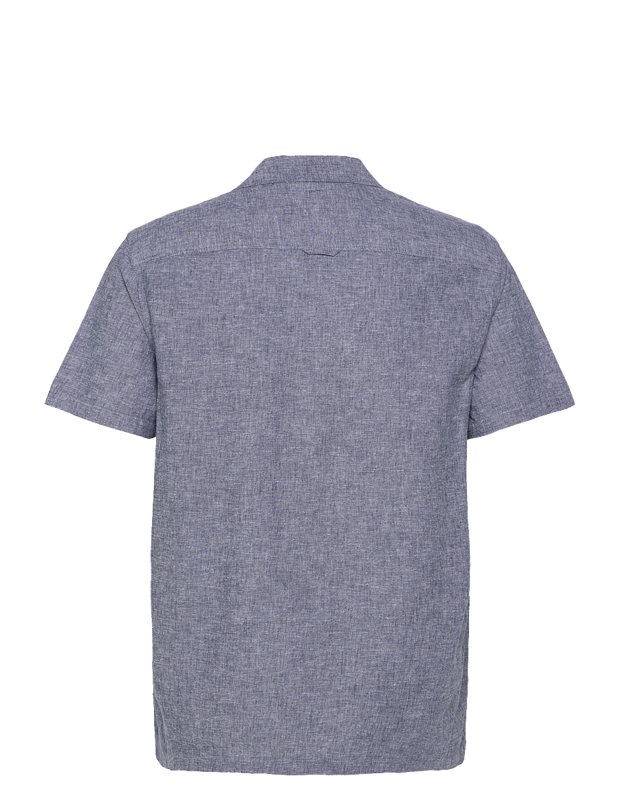 Tommy Jeans - TJM LINEN BLEND CAMP SS EXT - linneskjortor - dark night navy - 1