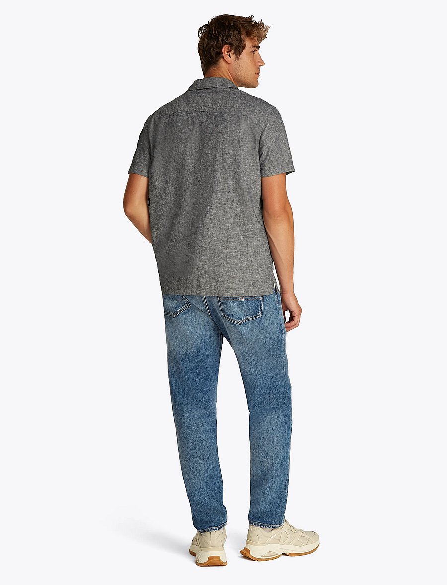 Tommy Jeans - TJM LINEN BLEND CAMP SS EXT - leinenhemden - dark night navy - 3