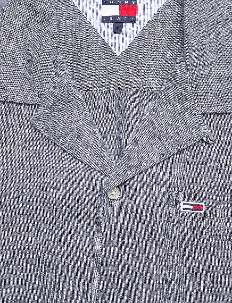 Tommy Jeans - TJM LINEN BLEND CAMP SS EXT - linneskjortor - dark night navy - 2