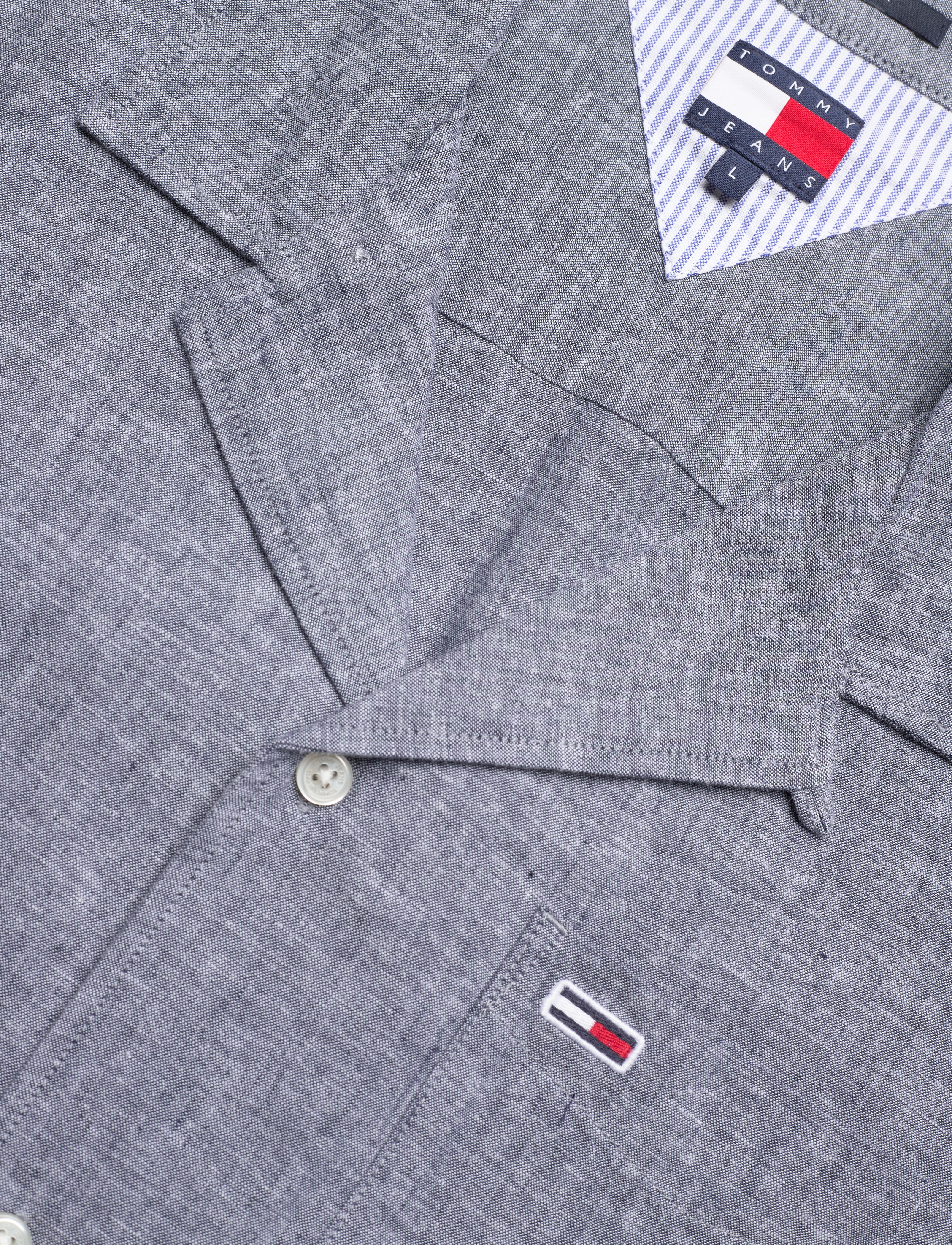 Tommy Jeans - TJM LINEN BLEND CAMP SS EXT - linneskjortor - dark night navy - 3