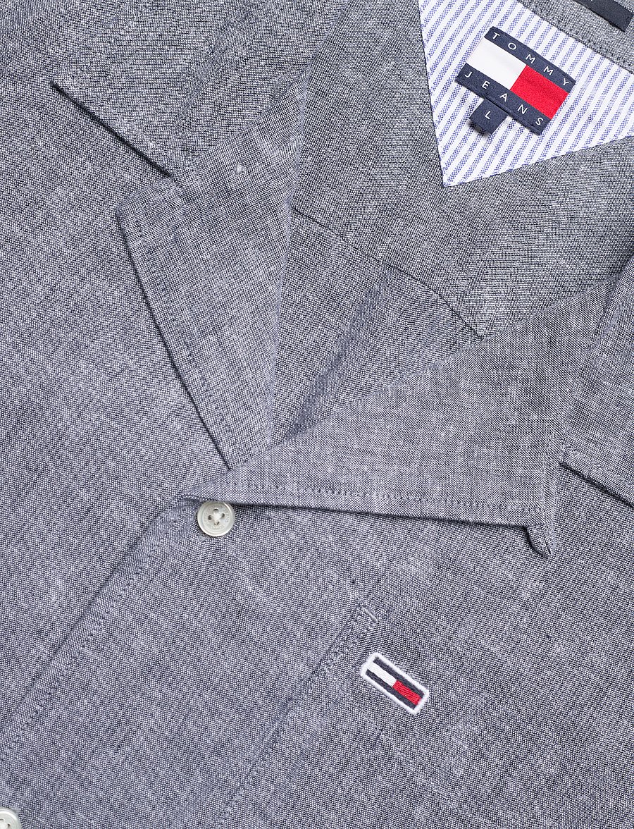 Tommy Jeans - TJM LINEN BLEND CAMP SS EXT - linneskjortor - dark night navy - 3