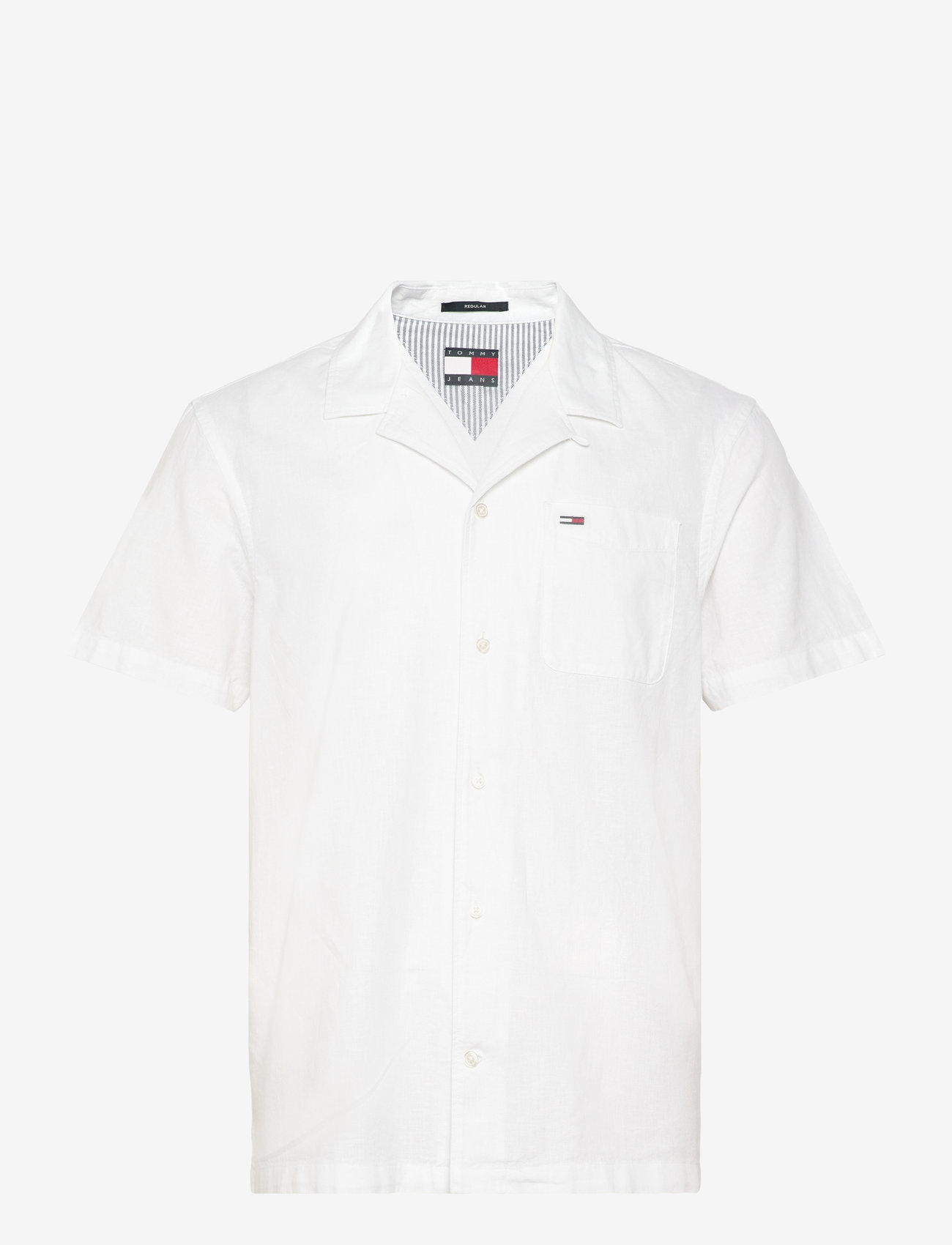 Tommy Jeans - TJM LINEN BLEND CAMP SS EXT - linneskjortor - ecru - 1