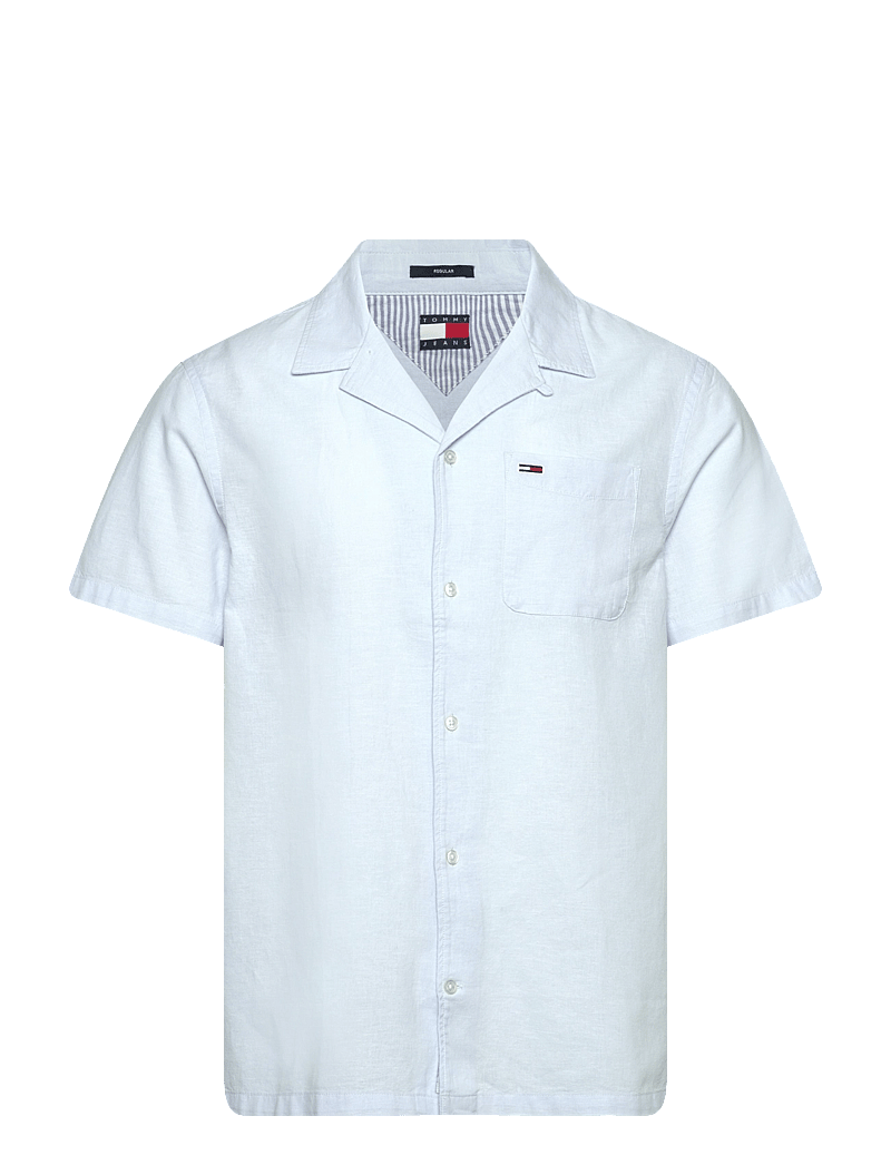 Tommy Jeans - TJM LINEN BLEND CAMP SS EXT - hørskjorter - sweet blue - 1