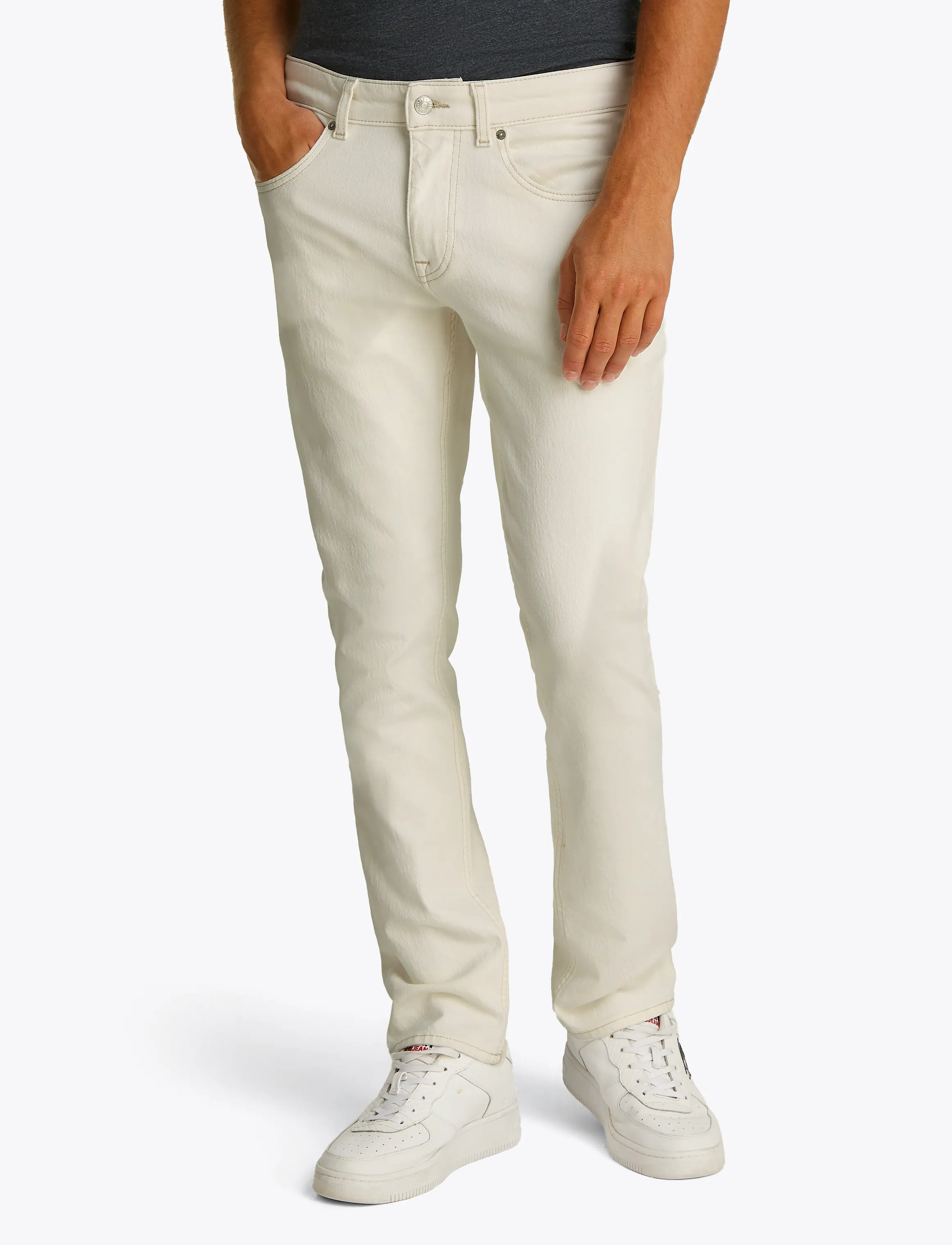 Tommy Jeans SCANTON SLIM BI4191 - Slim jeans - DENIM WHITE / white