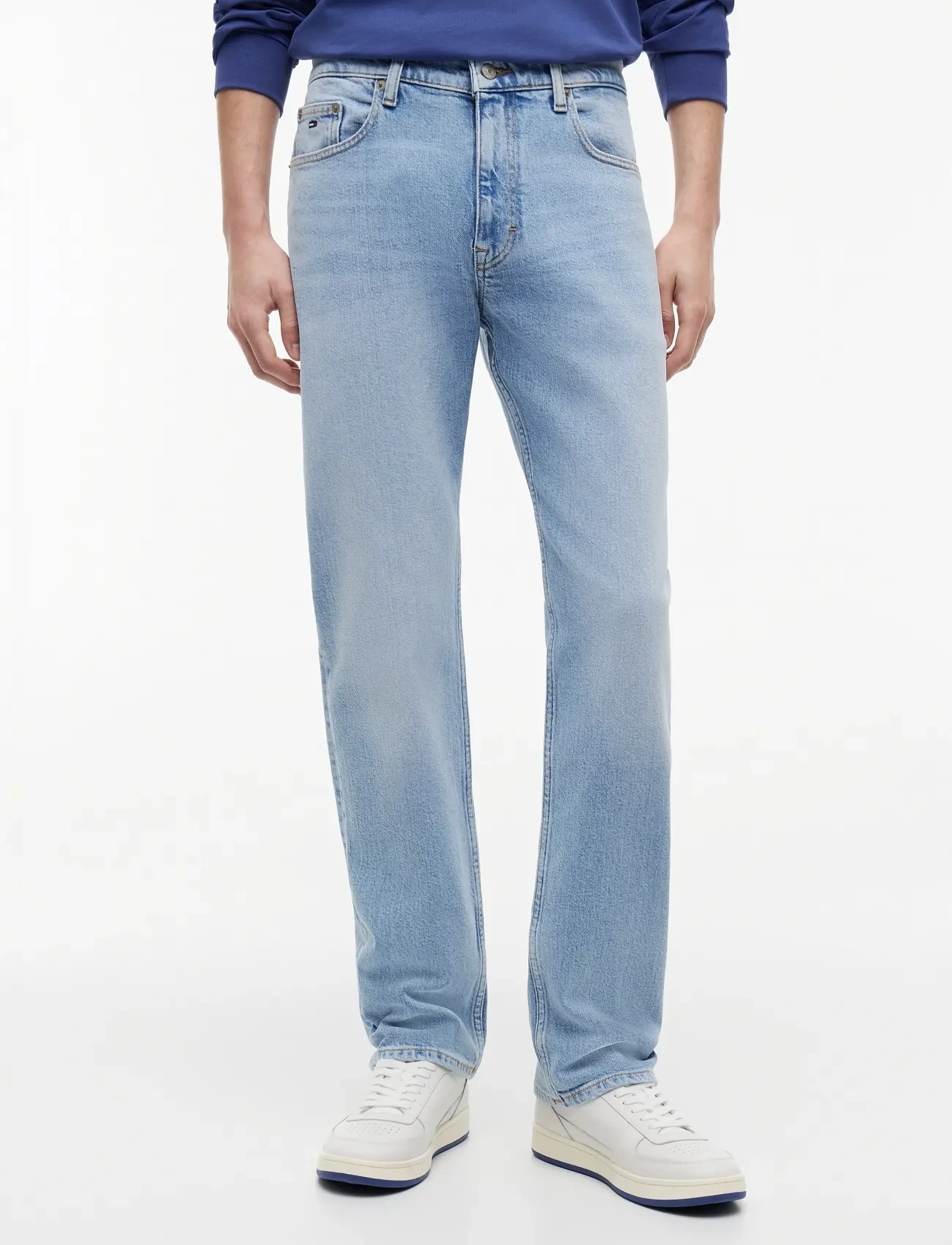 Tommy Jeans RYAN SLIM STR BI0112 CO - Teksad - DENIM LIGHT / blue