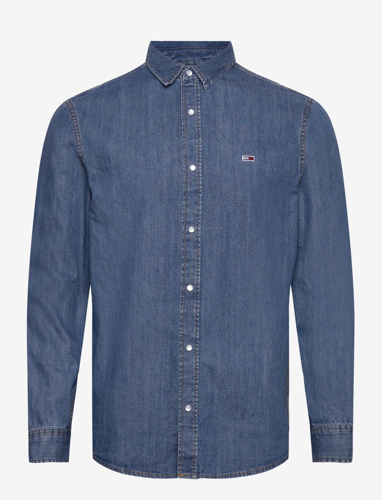 Tommy Jeans - RGLR FIT SHIRT MID BLUE - jeanshemden - denim medium - 1