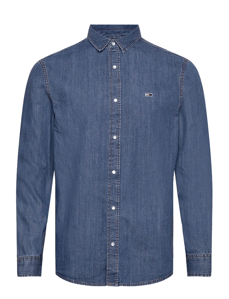 Tommy Jeans - RGLR FIT SHIRT MID BLUE - jeanshemden - denim medium - 1