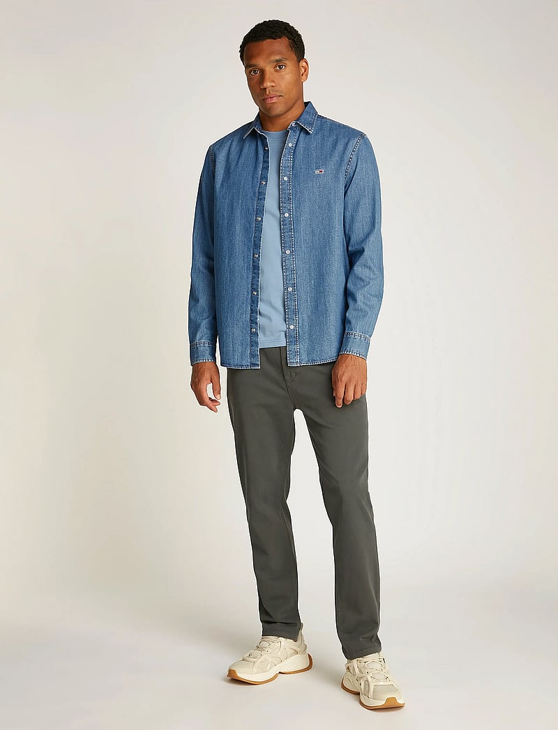 Tommy Jeans - RGLR FIT SHIRT MID BLUE - jeanshemden - denim medium - 5