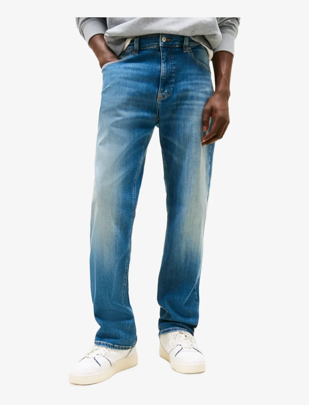 Tommy Jeans - RYAN SLIM STR CI1266 - kitsad teksad - denim mid blue grey - 1
