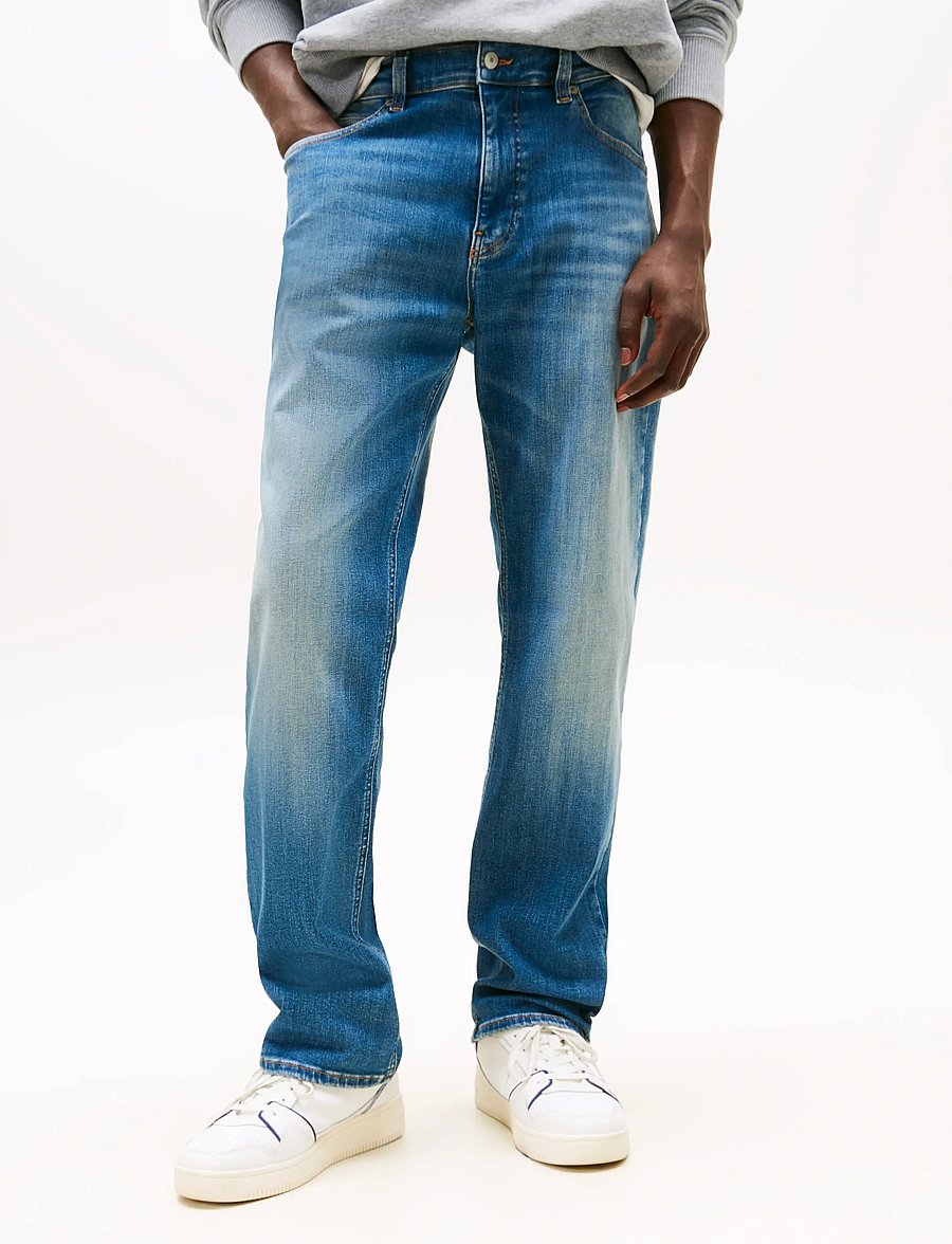 Tommy Jeans - RYAN SLIM STR CI1266 - kitsad teksad - denim mid blue grey - 0