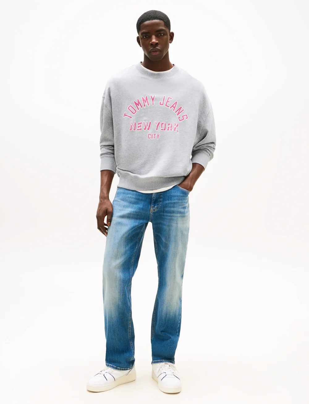 Tommy Jeans - RYAN SLIM STR CI1266 - kitsad teksad - denim mid blue grey - 3