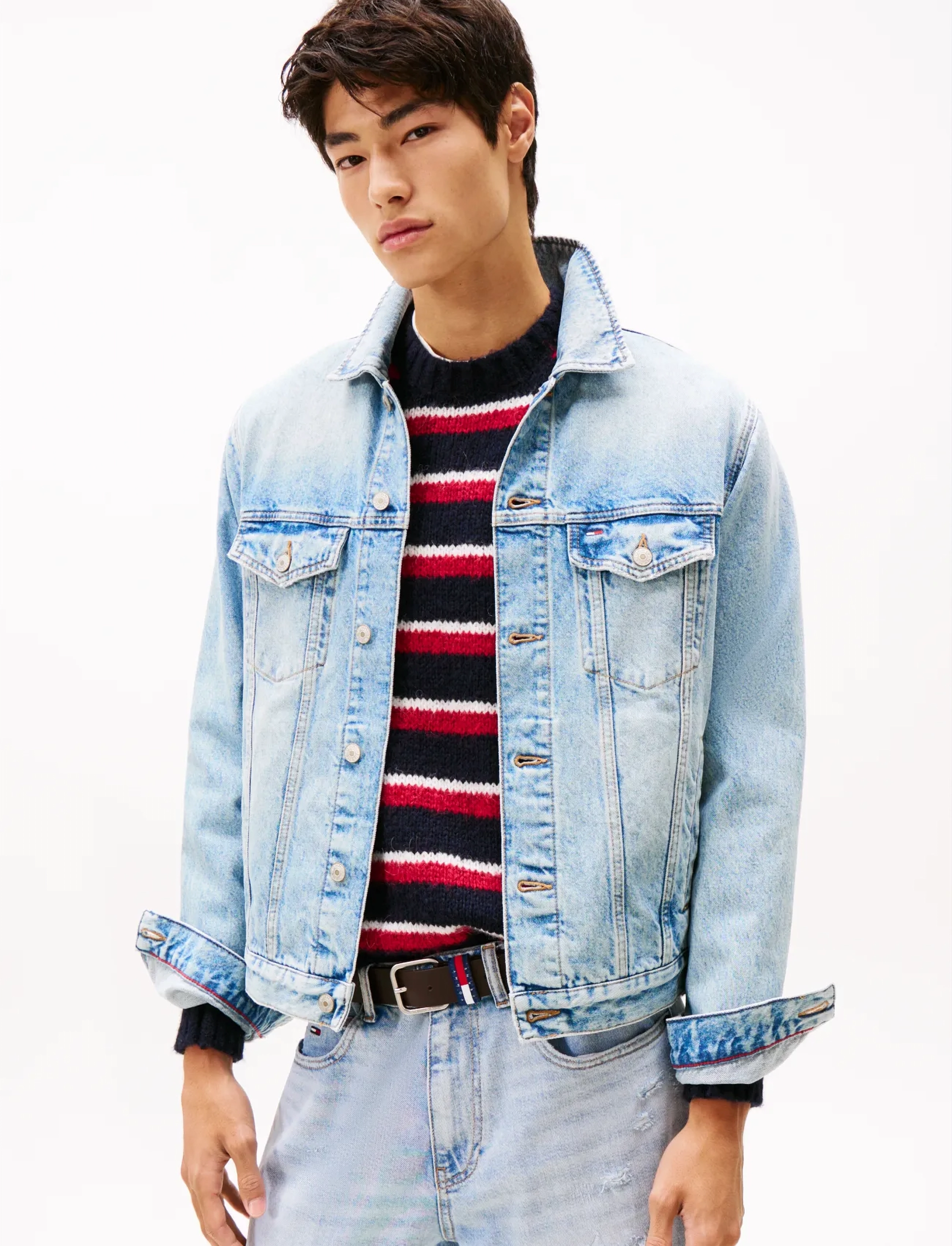 Tommy Jeans RYAN RGLR TRCKR RWB  EXT CI6033 - Jackor - DENIM MID LIGHT BLUE / blue