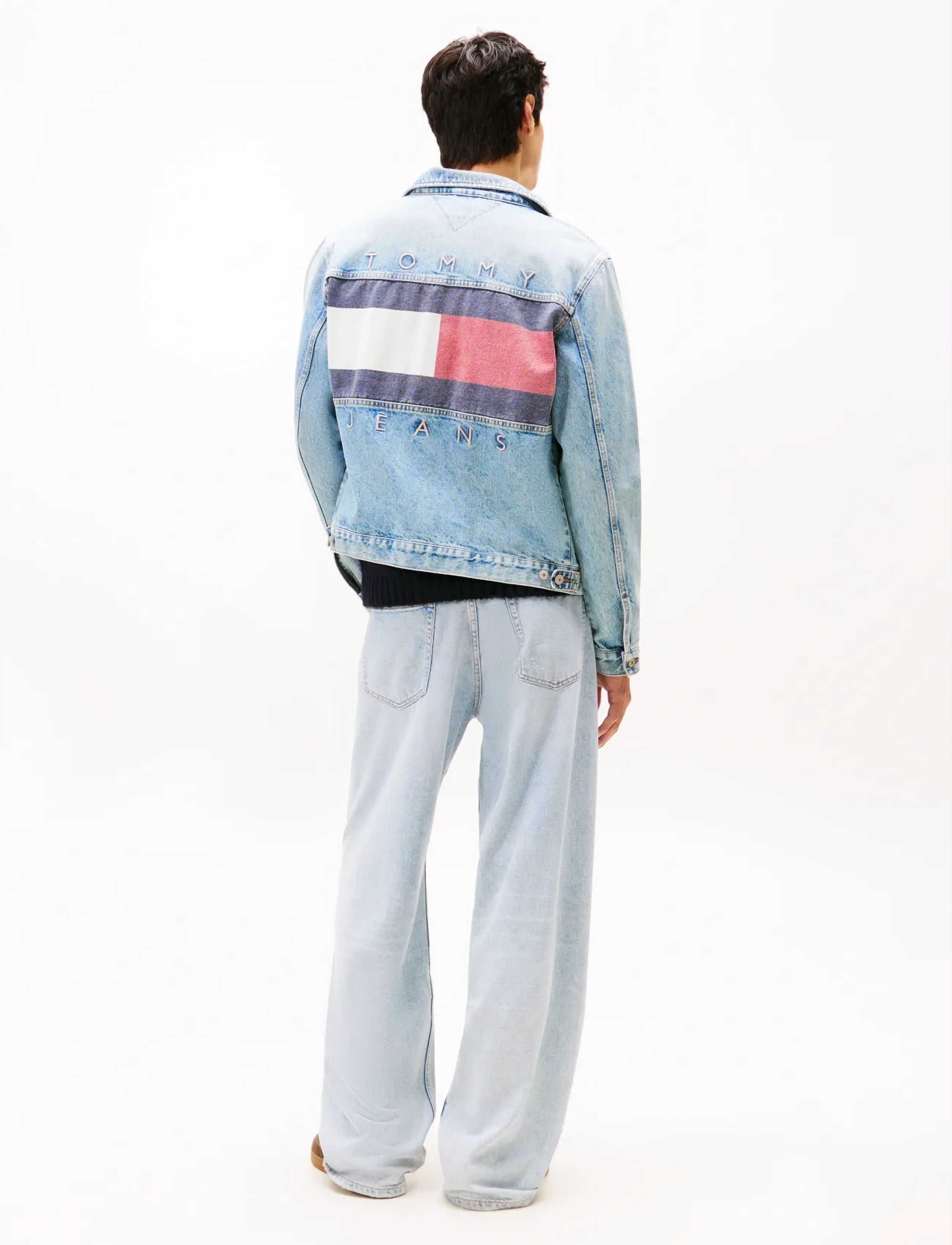 Tommy Jeans - RYAN RGLR TRCKR RWB  EXT CI6033 - džinsinės striukės be pamušalo - denim mid light blue - 3