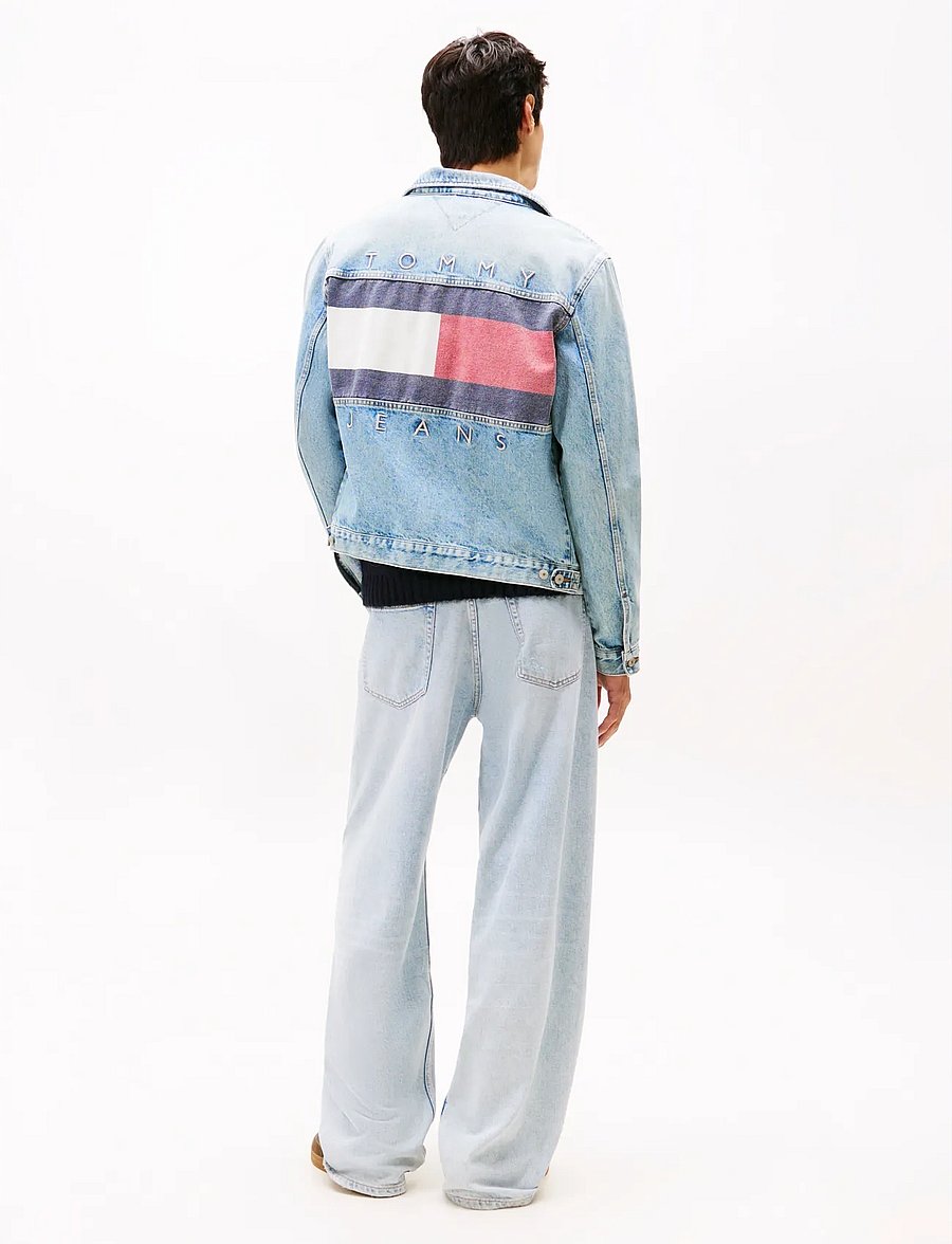 Tommy Jeans - RYAN RGLR TRCKR RWB EXT CI6033 - ofodrade jeansjackor - denim mid light blue - 3