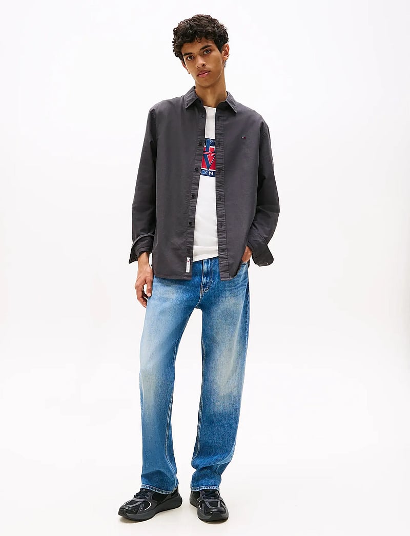 Tommy Jeans - TJM REG OXFORD SHIRT EXT - oxfordi särgid - black - 2