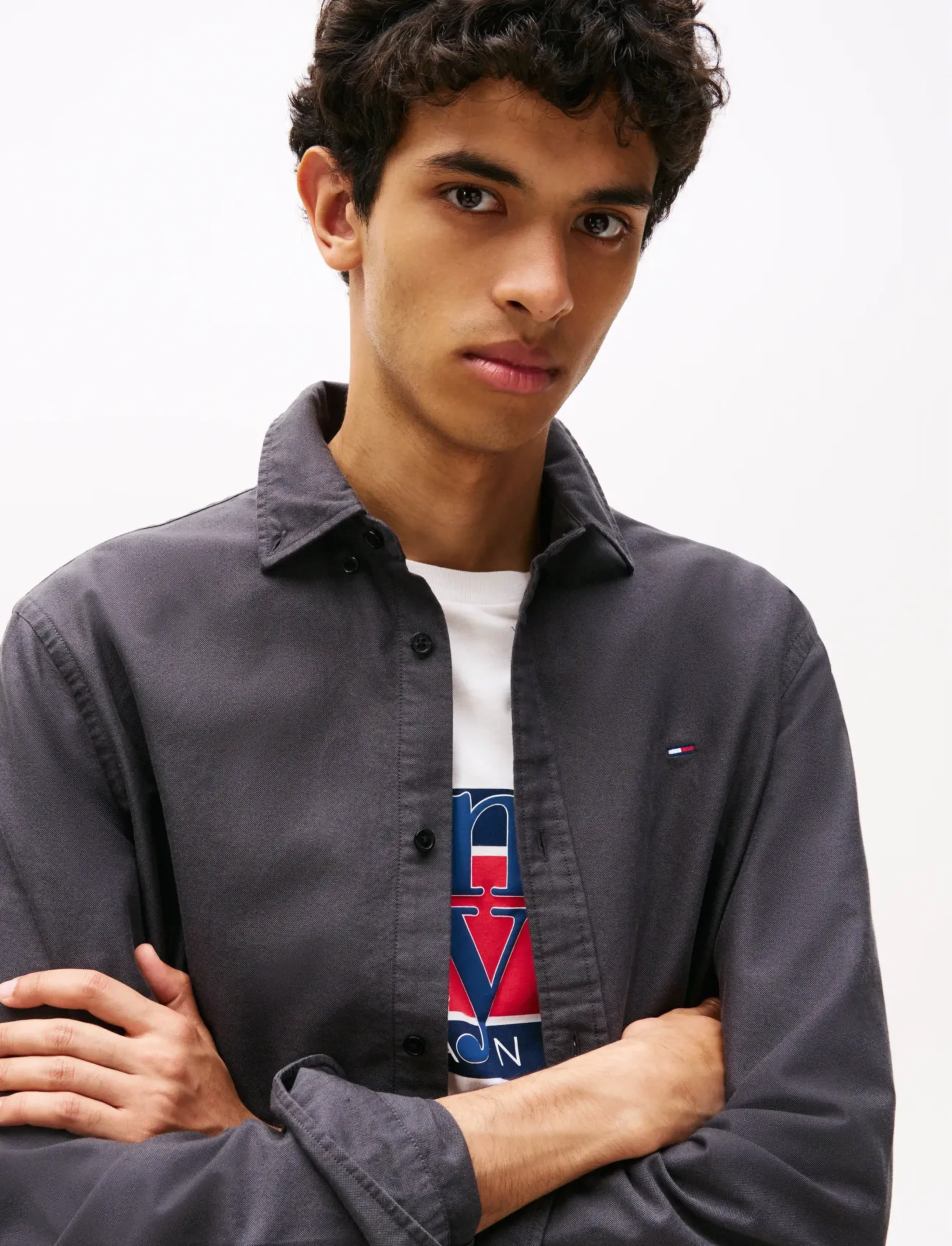 Tommy Jeans - TJM REG OXFORD SHIRT EXT - oxford shirts - black - 4