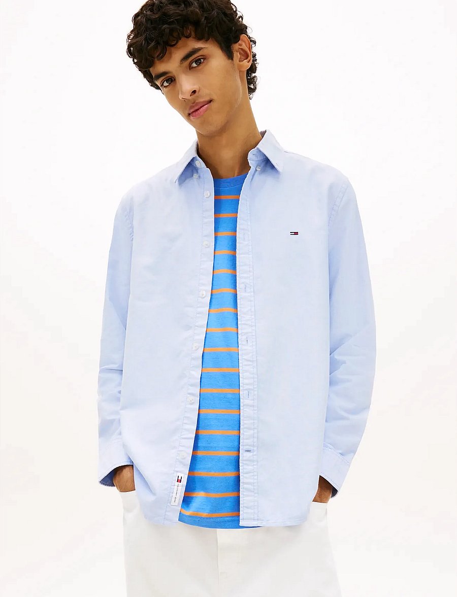Tommy Jeans - TJM REG OXFORD SHIRT EXT - oxfordi särgid - blue twilight - 0
