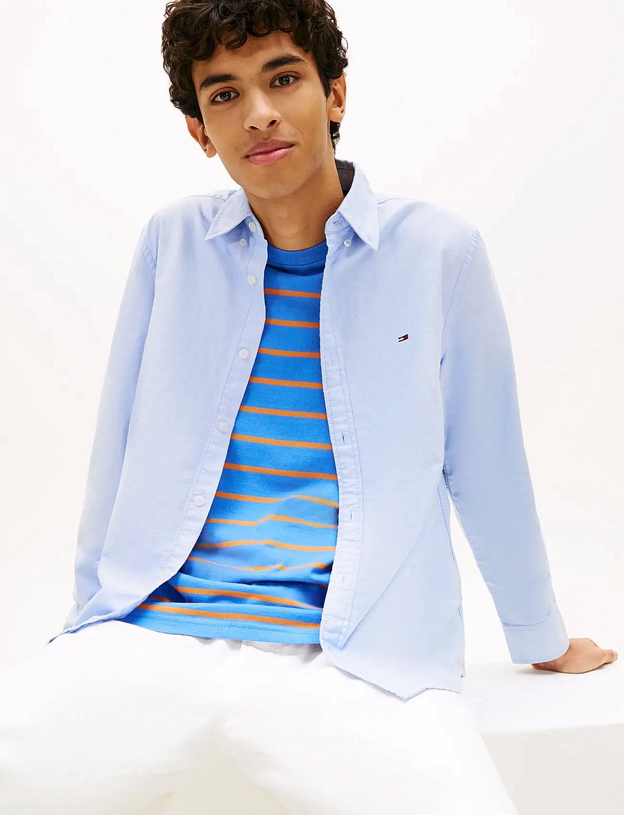 Tommy Jeans - TJM REG OXFORD SHIRT EXT - oxfordi särgid - blue twilight - 4