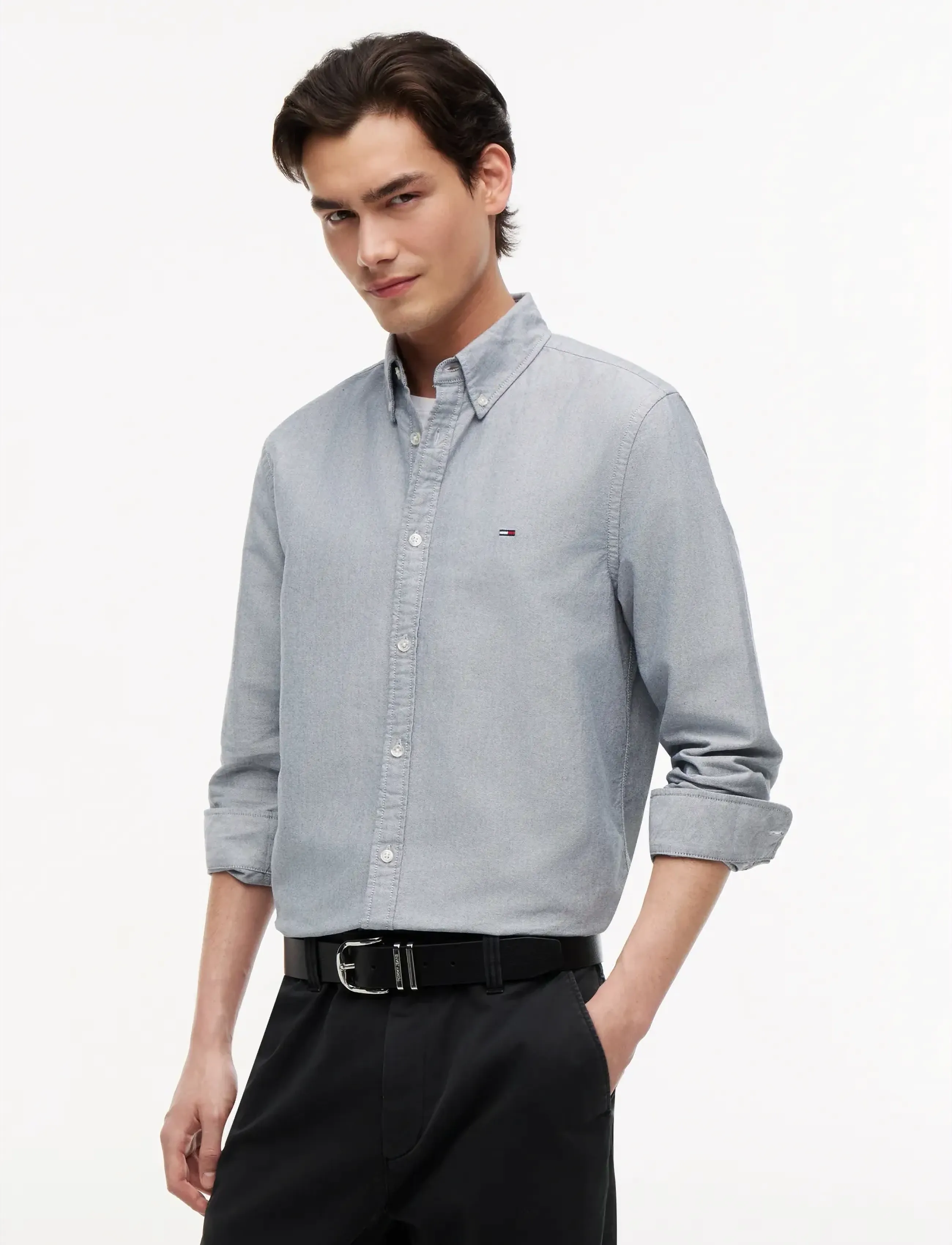 Tommy Jeans TJM REG OXFORD SHIRT EXT - Casual skjorter - DARK NIGHT NAVY / blue