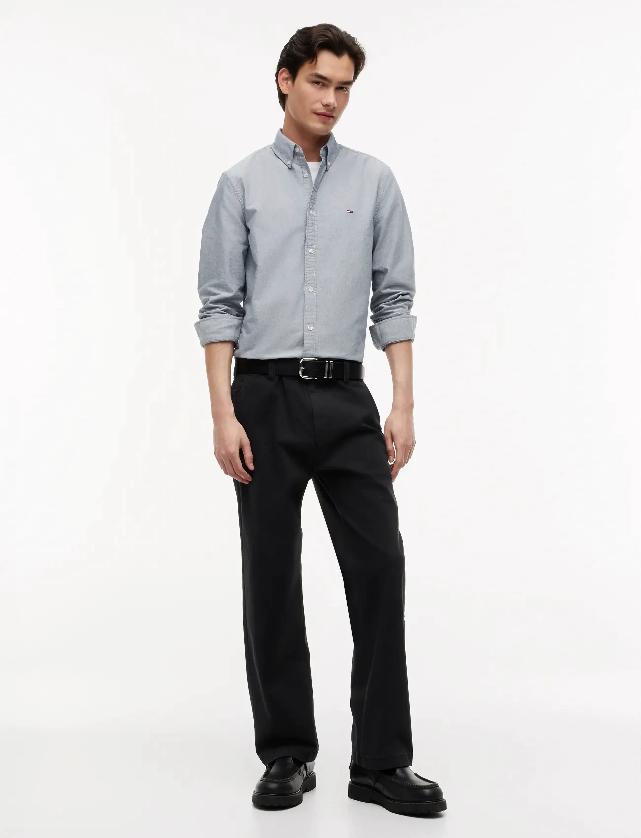 Tommy Jeans - TJM REG OXFORD SHIRT EXT - oxford skjorter - dark night navy - 5