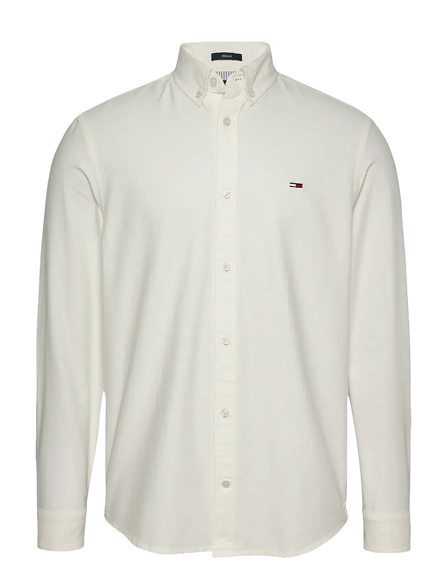 Tommy Jeans - TJM REG OXFORD SHIRT EXT - oxford stila krekli - ecru - 1