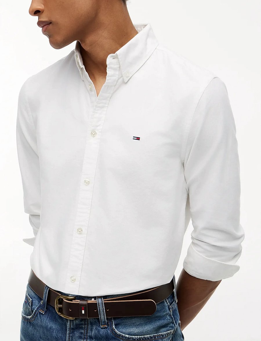 Tommy Jeans - TJM REG OXFORD SHIRT EXT - oxford stila krekli - ecru - 4