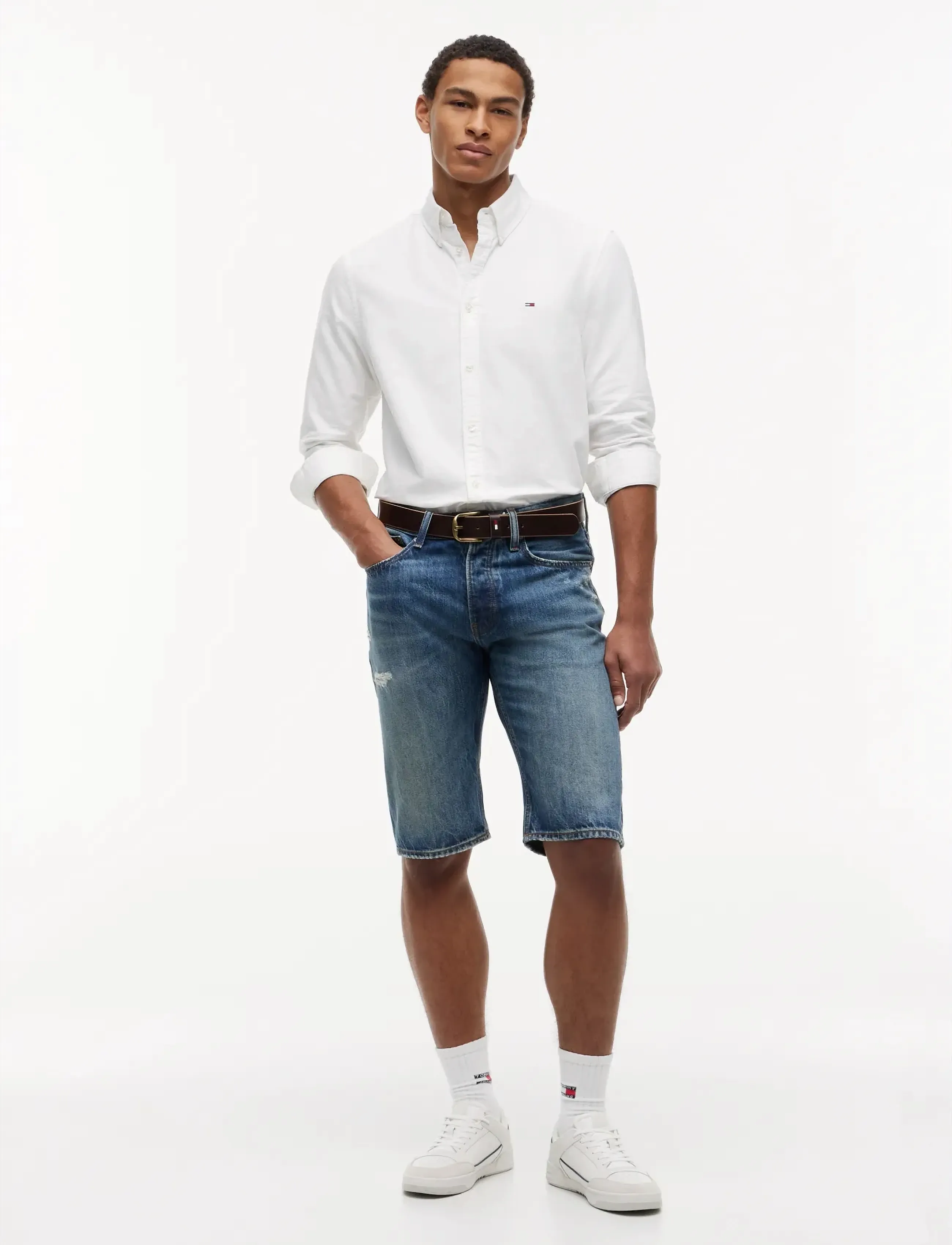 Tommy Jeans - TJM REG OXFORD SHIRT EXT - oxford stila krekli - ecru - 5