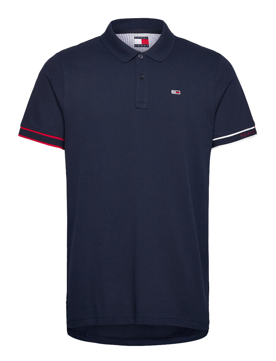 Tommy Jeans - TJM SLIM FLAG CUFF POLO EXT - dark night navy - 1