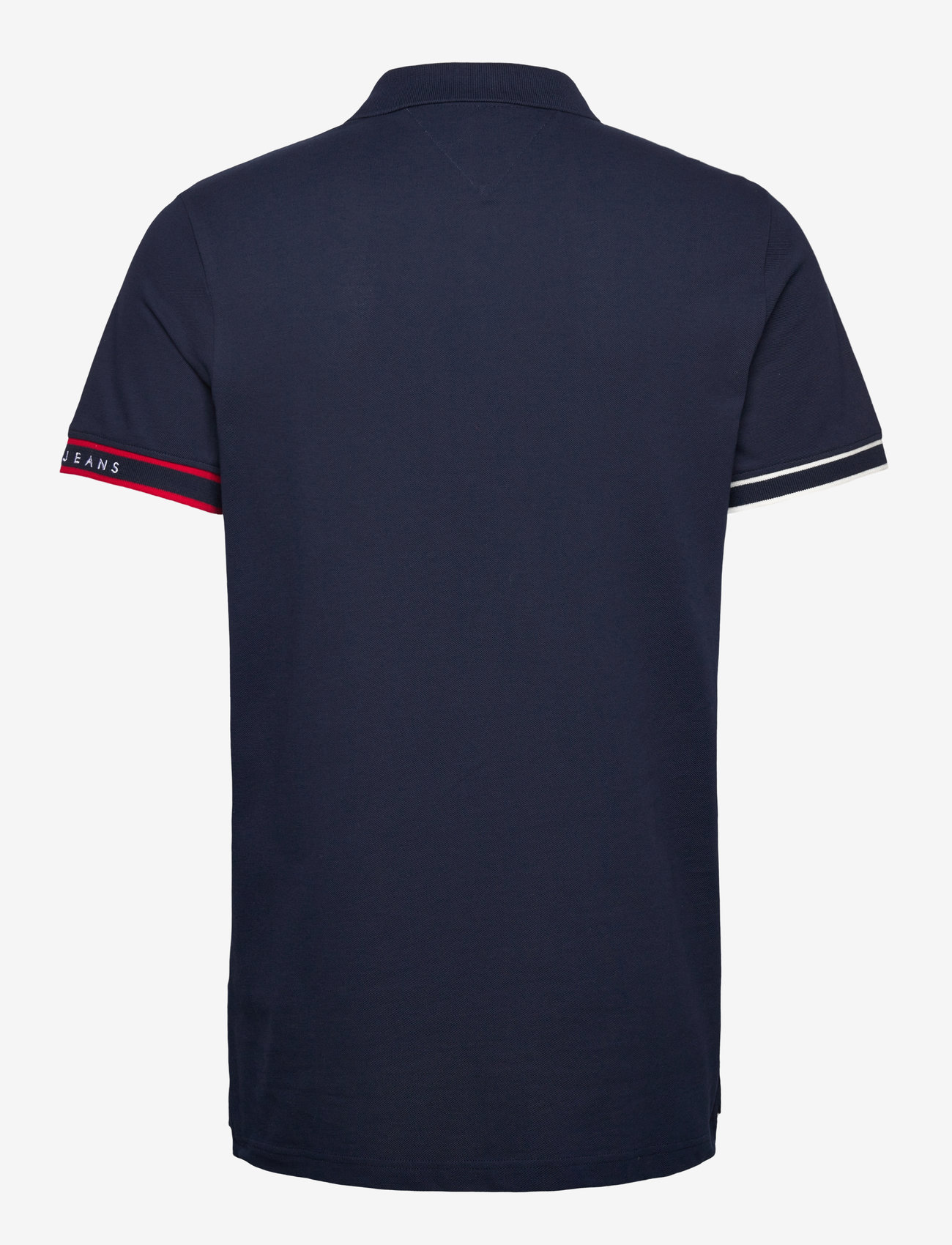 Tommy Jeans - TJM SLIM FLAG CUFF POLO EXT - kortärmade pikéer - dark night navy - 2