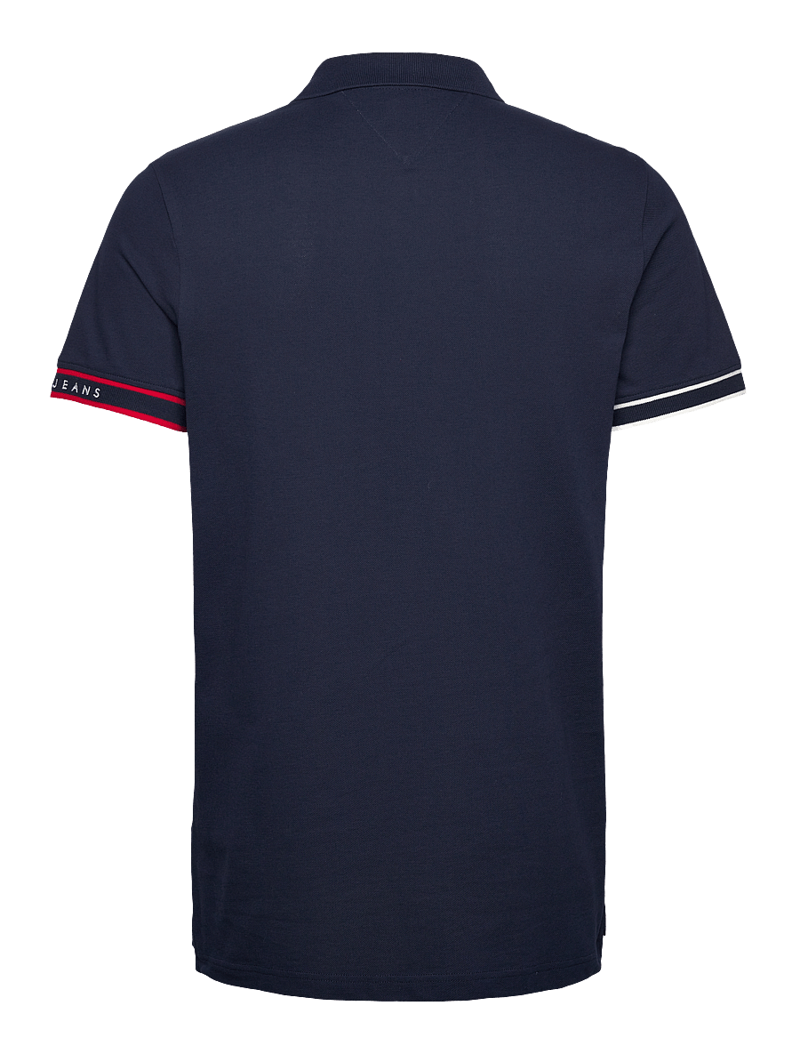 Tommy Jeans - TJM SLIM FLAG CUFF POLO EXT - dark night navy - 2