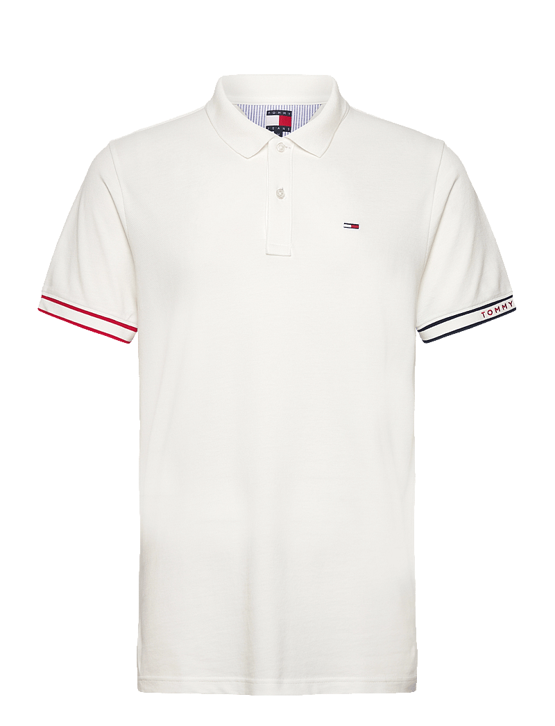 Tommy Jeans - TJM SLIM FLAG CUFF POLO EXT - ecru - 1