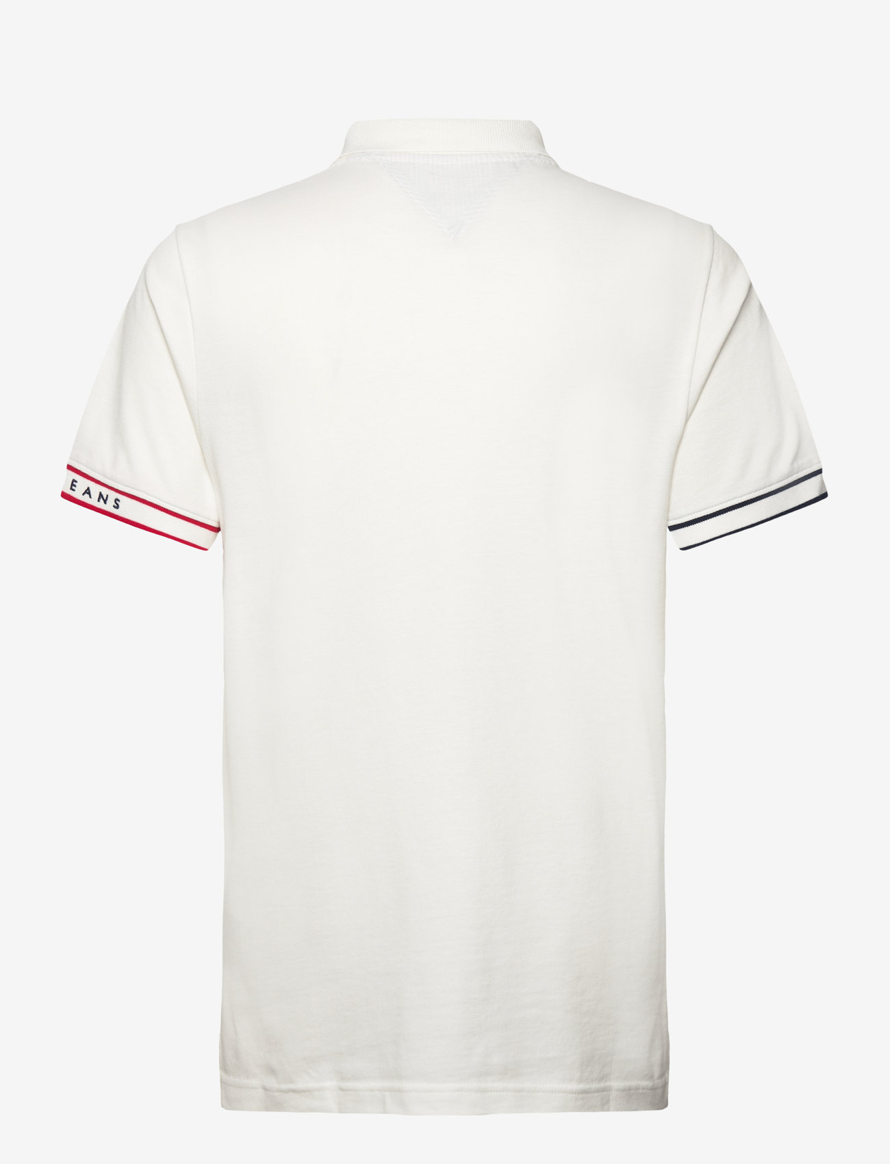 Tommy Jeans - TJM SLIM FLAG CUFF POLO EXT - short-sleeved polos - ecru - 2