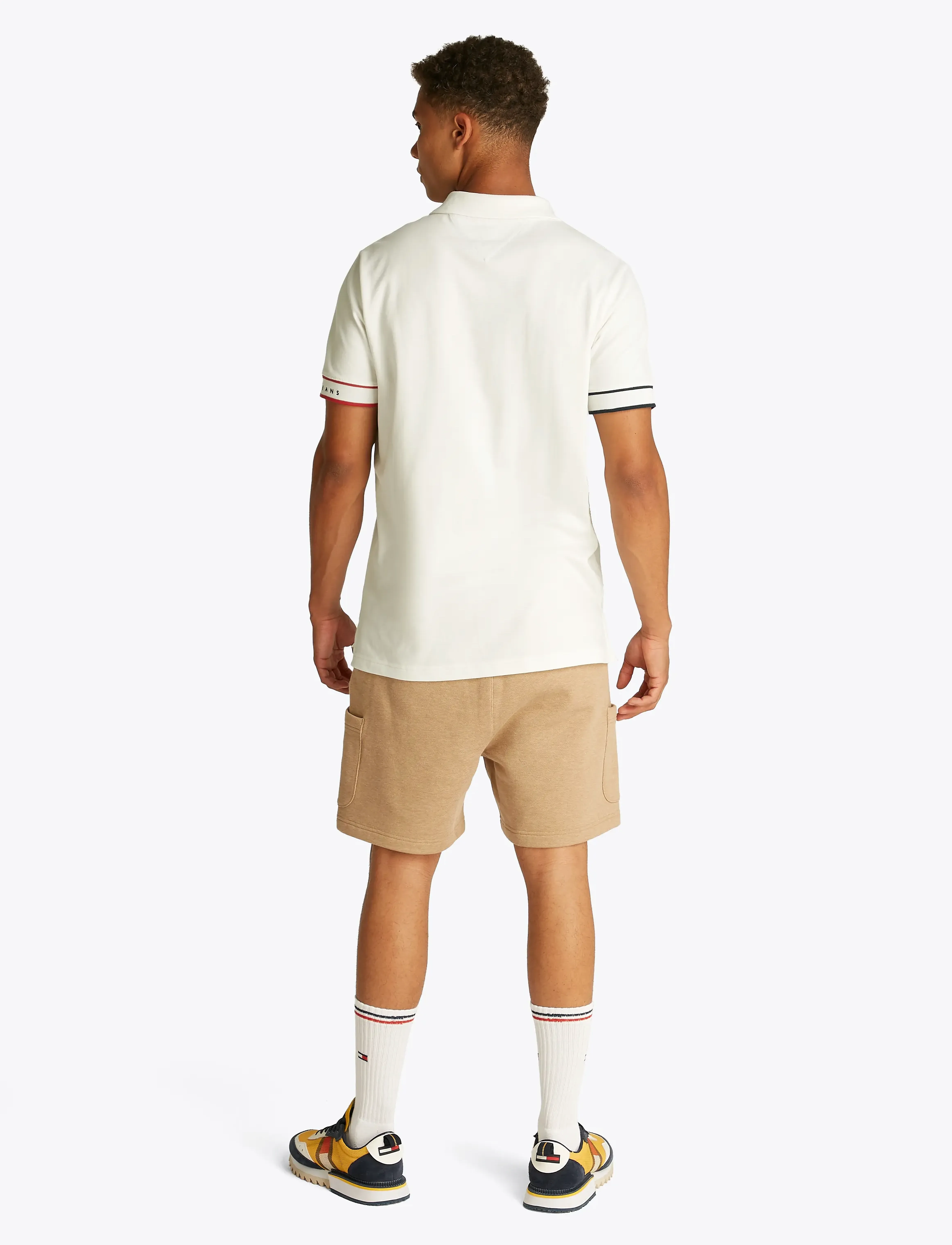 Tommy Jeans - TJM SLIM FLAG CUFF POLO EXT - ecru - 3