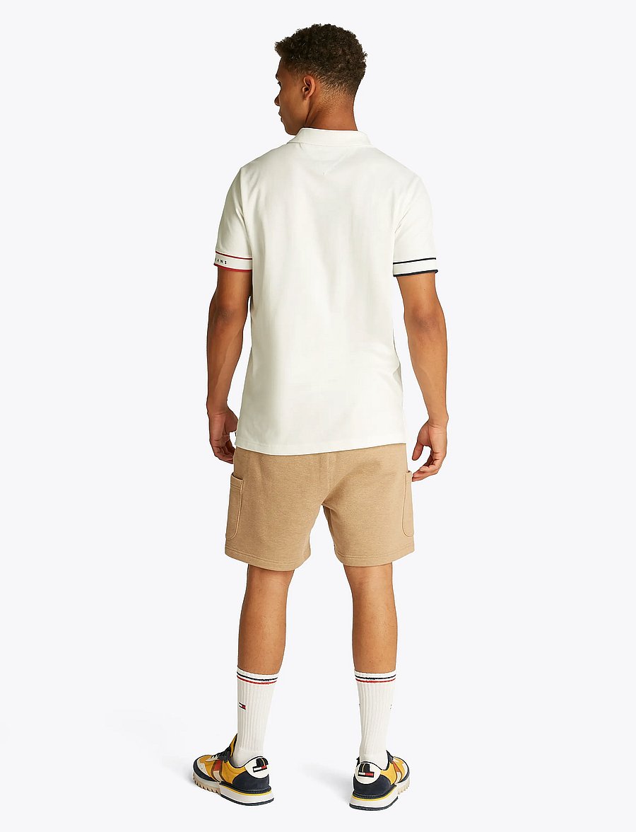Tommy Jeans - TJM SLIM FLAG CUFF POLO EXT - ecru - 3