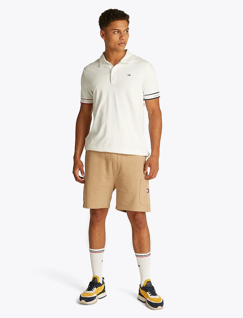 Tommy Jeans - TJM SLIM FLAG CUFF POLO EXT - ecru - 4