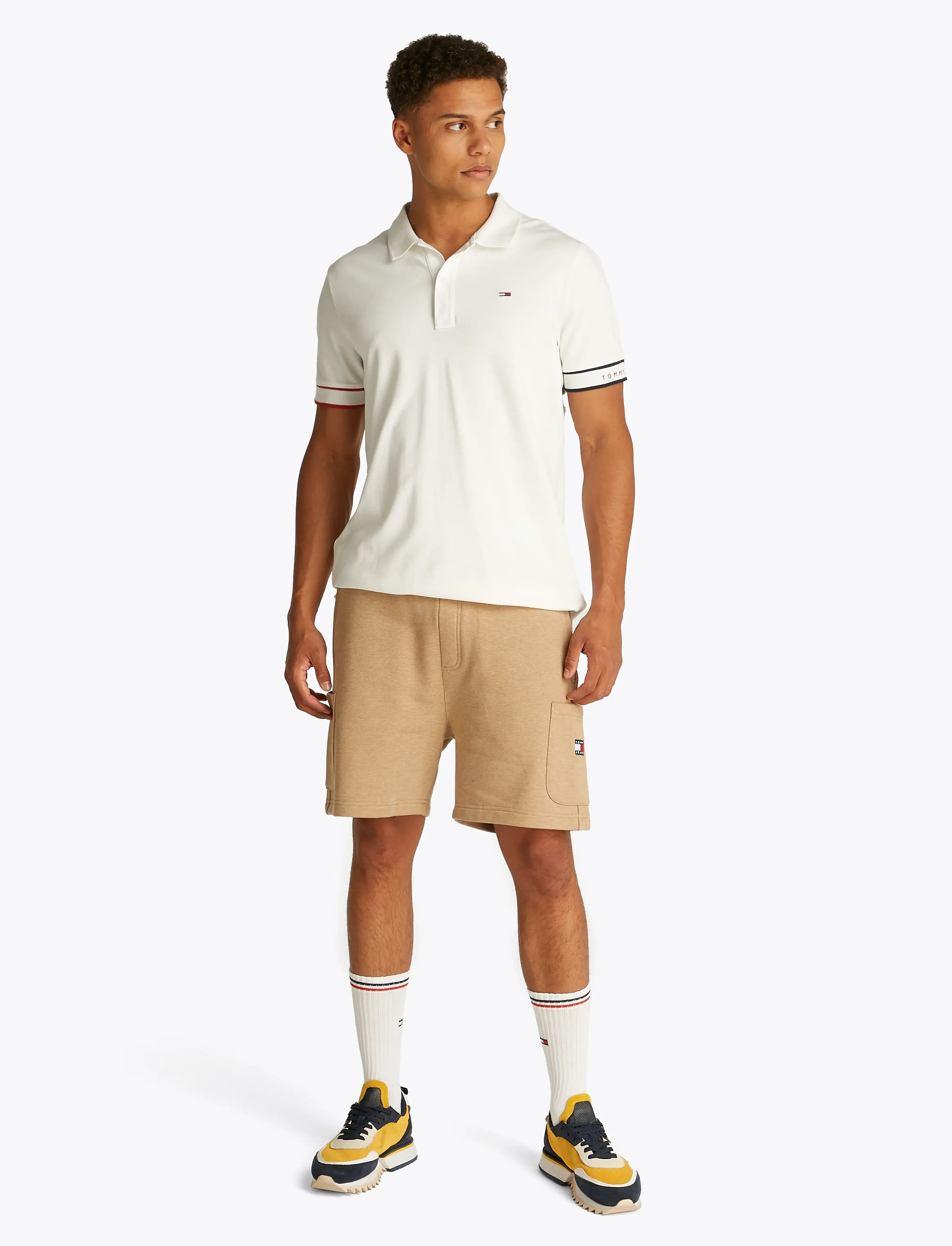 Tommy Jeans - TJM SLIM FLAG CUFF POLO EXT - ecru - 4