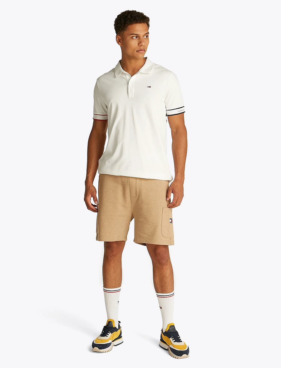 Tommy Jeans - TJM SLIM FLAG CUFF POLO EXT - ecru - 4