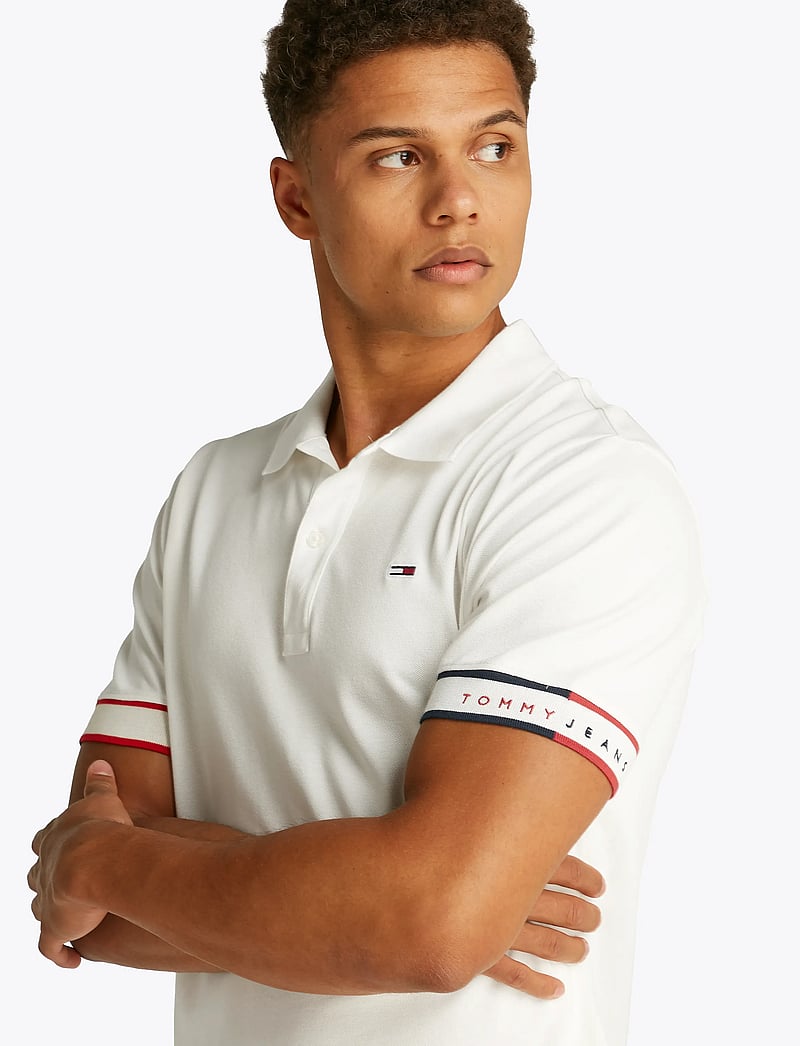 Tommy Jeans - TJM SLIM FLAG CUFF POLO EXT - ecru - 5