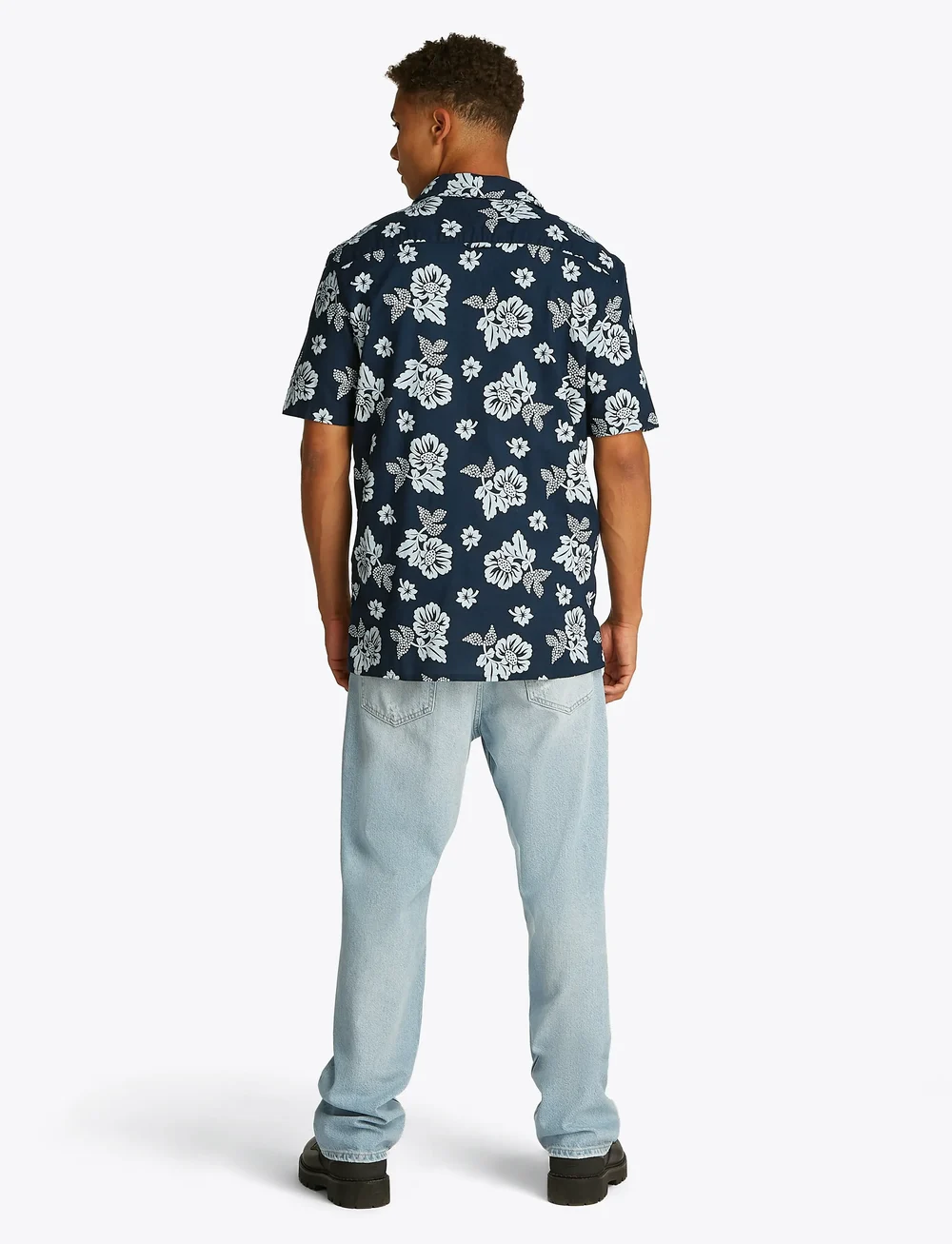 Tommy Jeans - TJM REG SLUB AOP SS SHIRT EXT - kortærmede skjorter - dark night navy bandana aop - 3